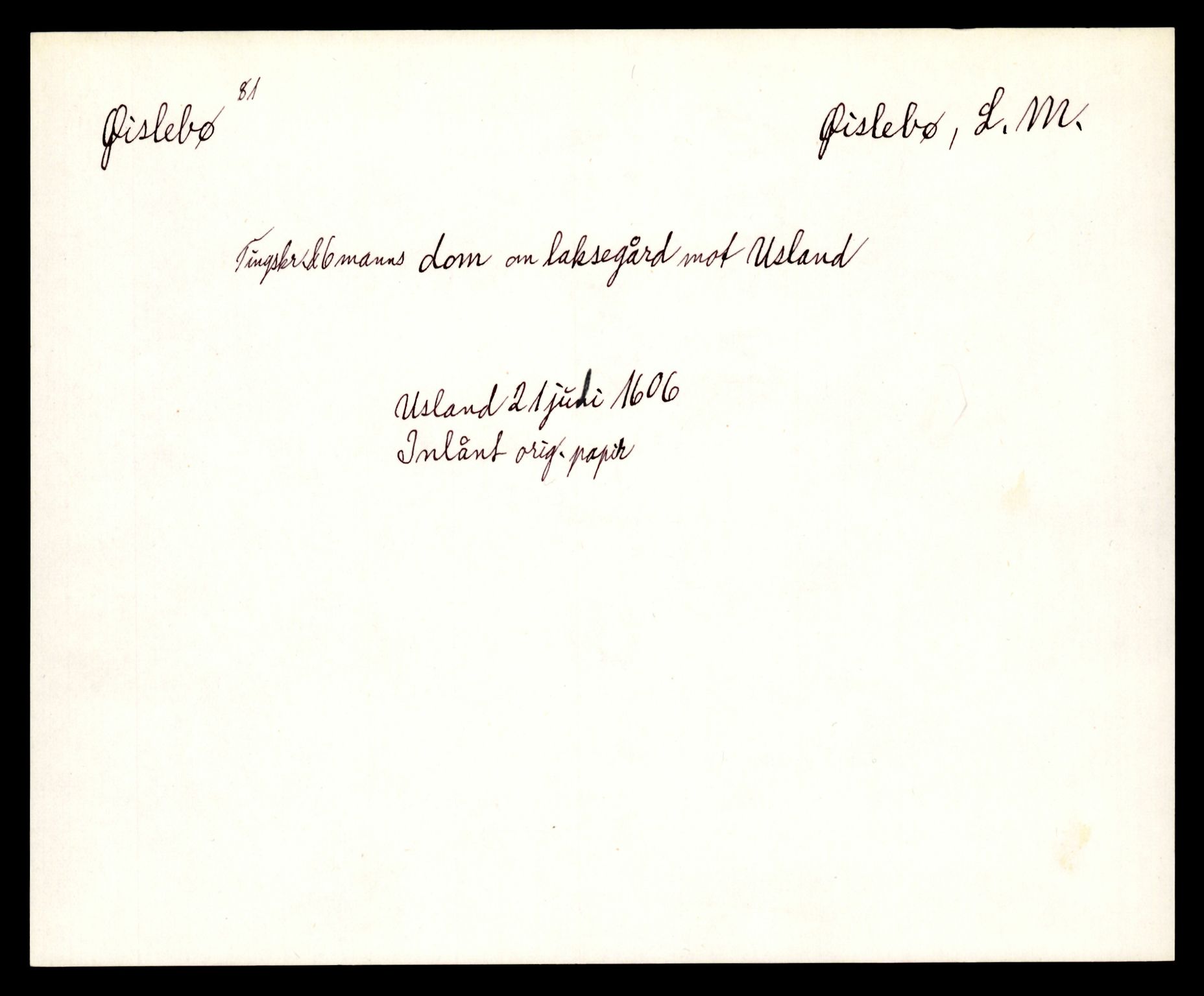 Riksarkivets diplomsamling, AV/RA-EA-5965/F35/F35e/L0025: Registreringssedler Vest-Agder 1, 1400-1700, p. 251