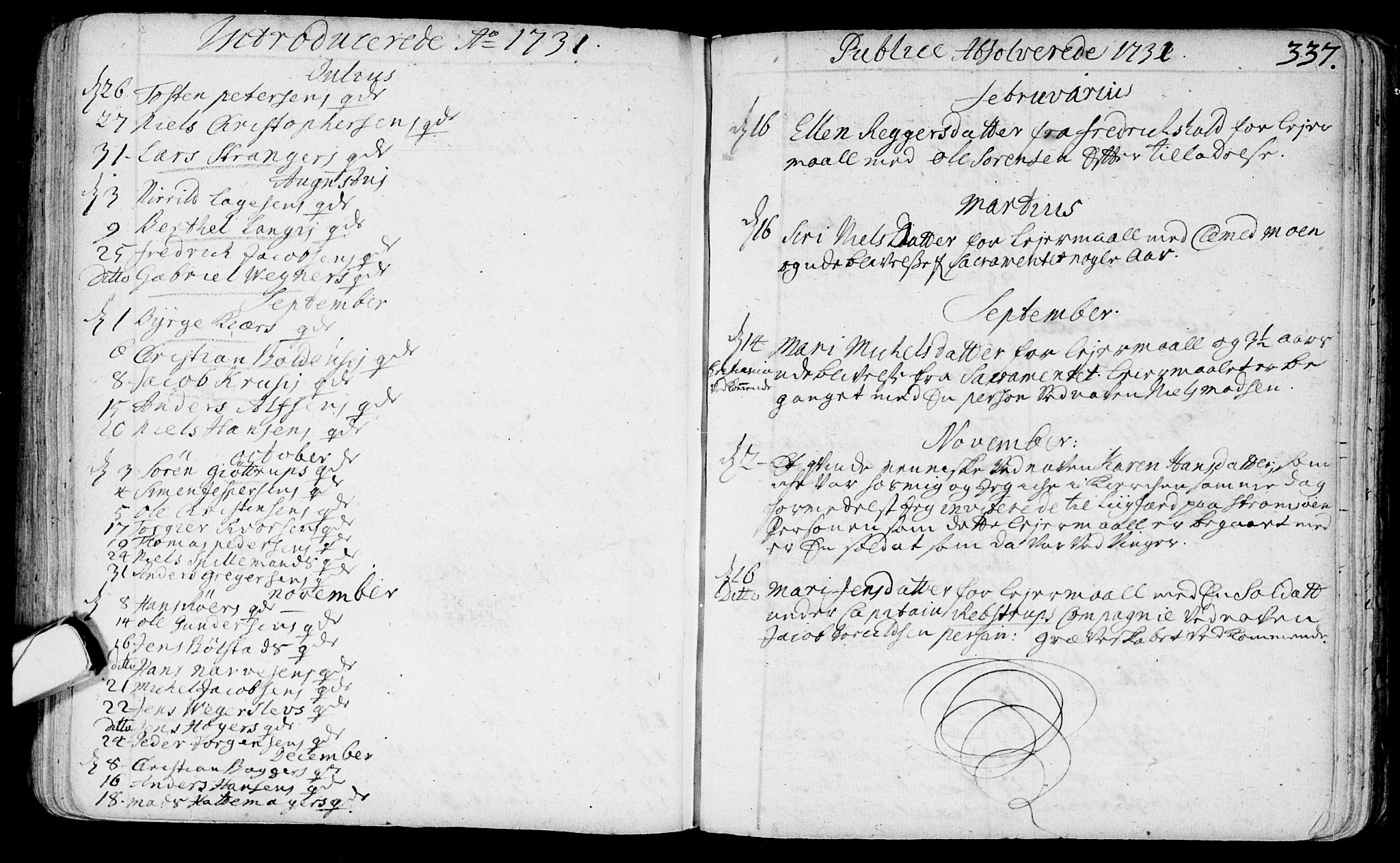 Bragernes kirkebøker, SAKO/A-6/F/Fa/L0003: Parish register (official) no. I 3, 1706-1734, p. 337