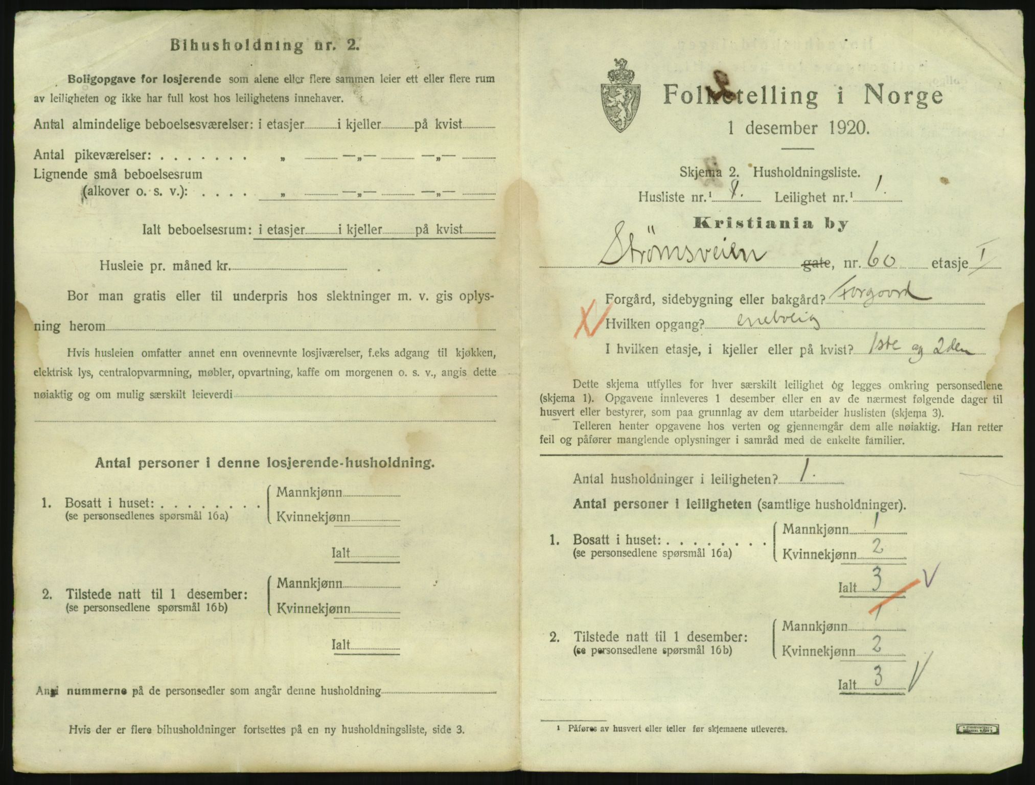 SAO, 1920 census for Kristiania, 1920, p. 106373