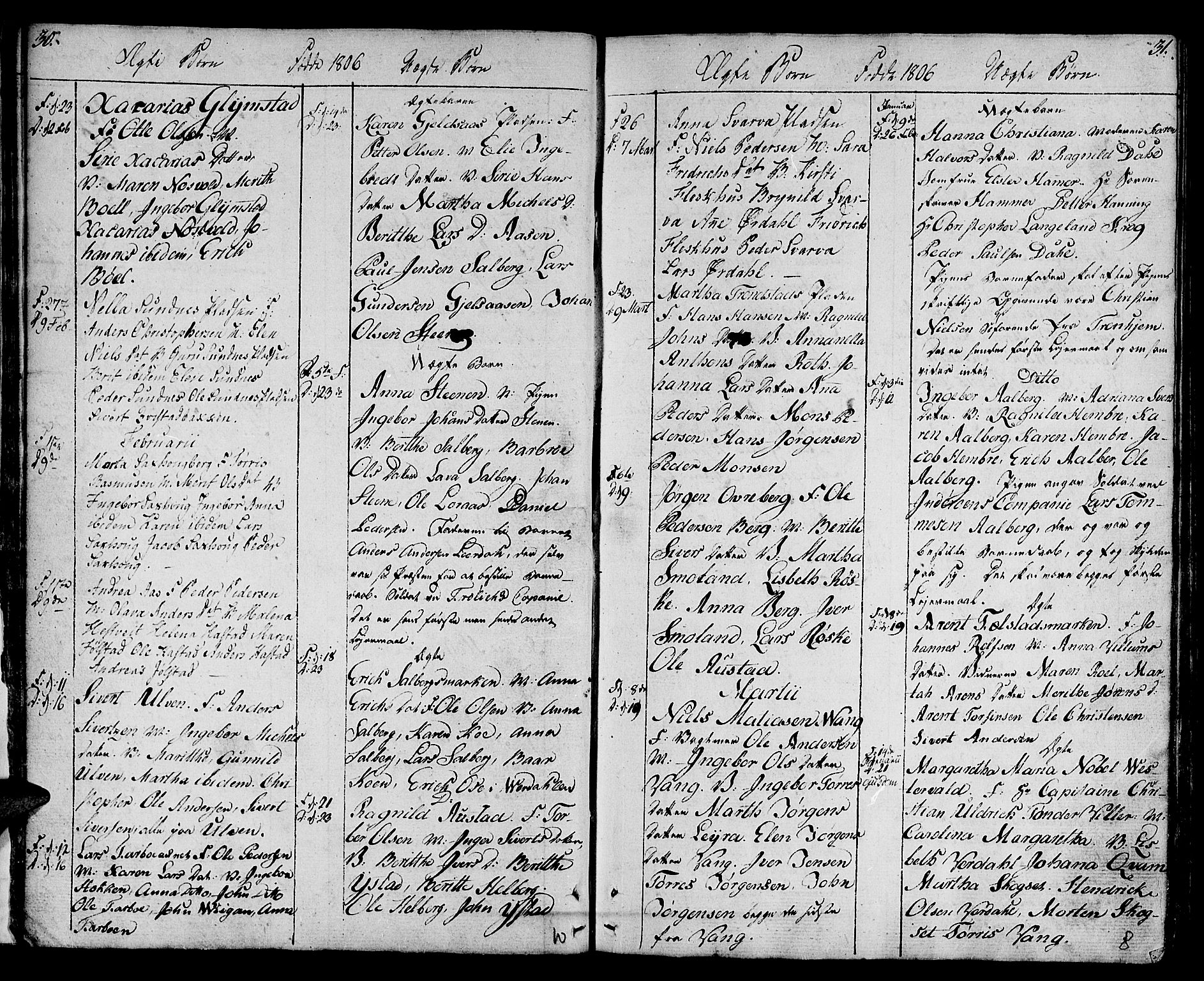 Ministerialprotokoller, klokkerbøker og fødselsregistre - Nord-Trøndelag, SAT/A-1458/730/L0274: Parish register (official) no. 730A03, 1802-1816, p. 30-31