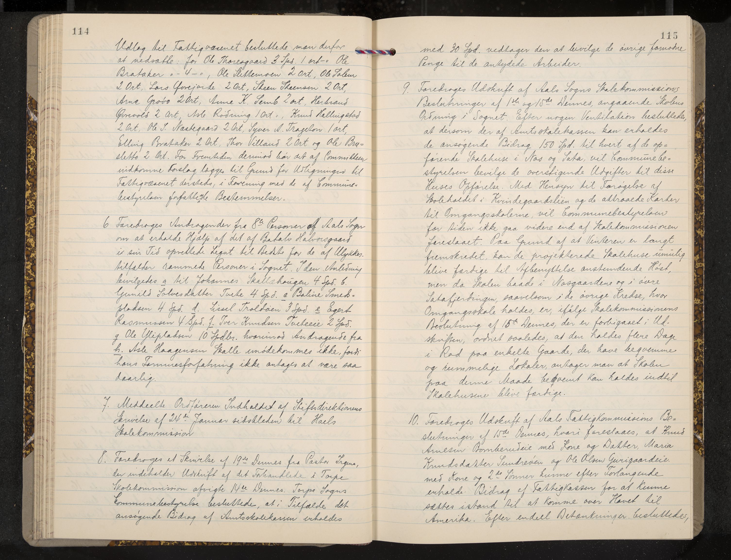 Ål formannskap og sentraladministrasjon, IKAK/0619021/A/Aa/L0003: Utskrift av møtebok, 1864-1880, p. 114-115