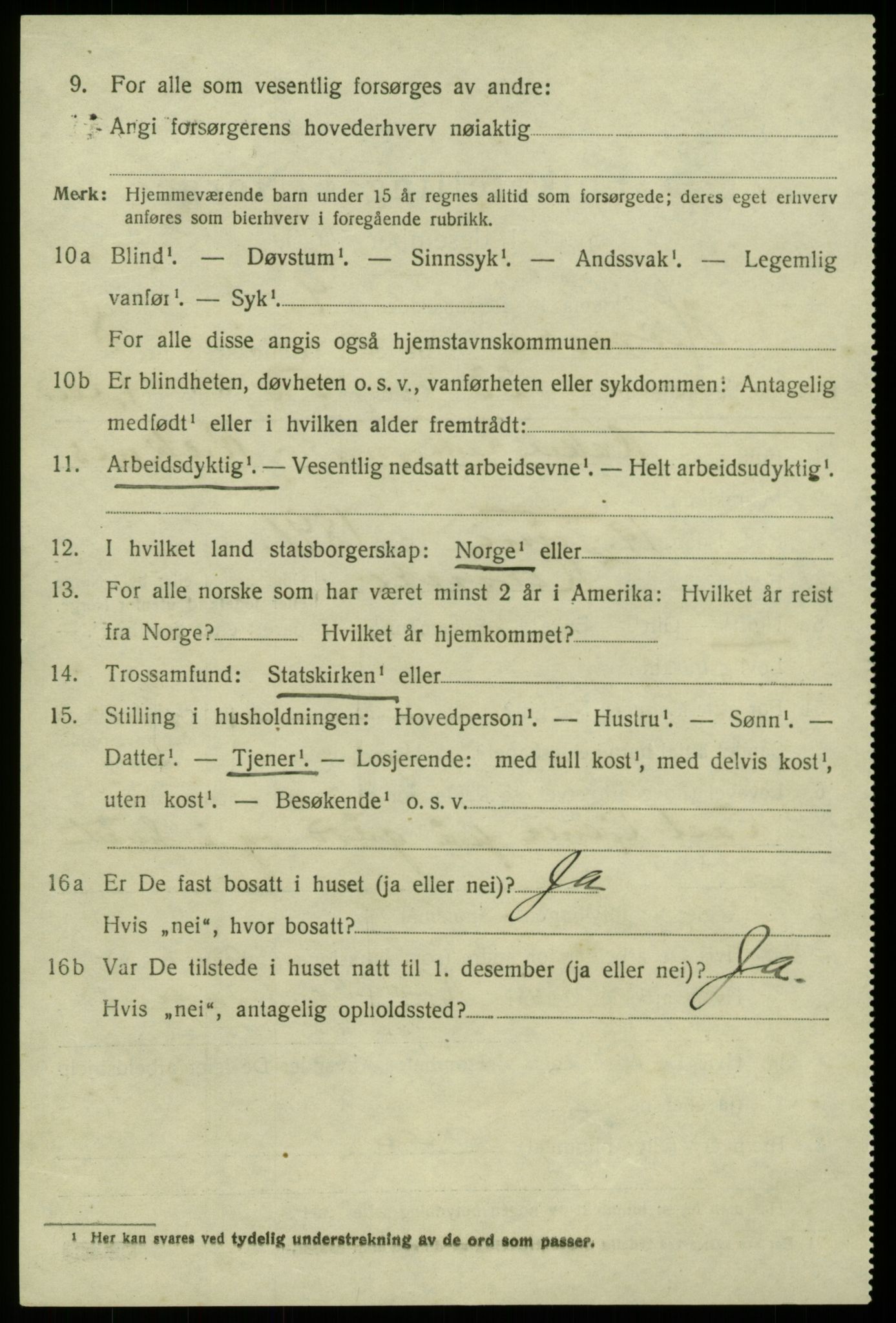 SAB, 1920 census for Hamre, 1920, p. 4838