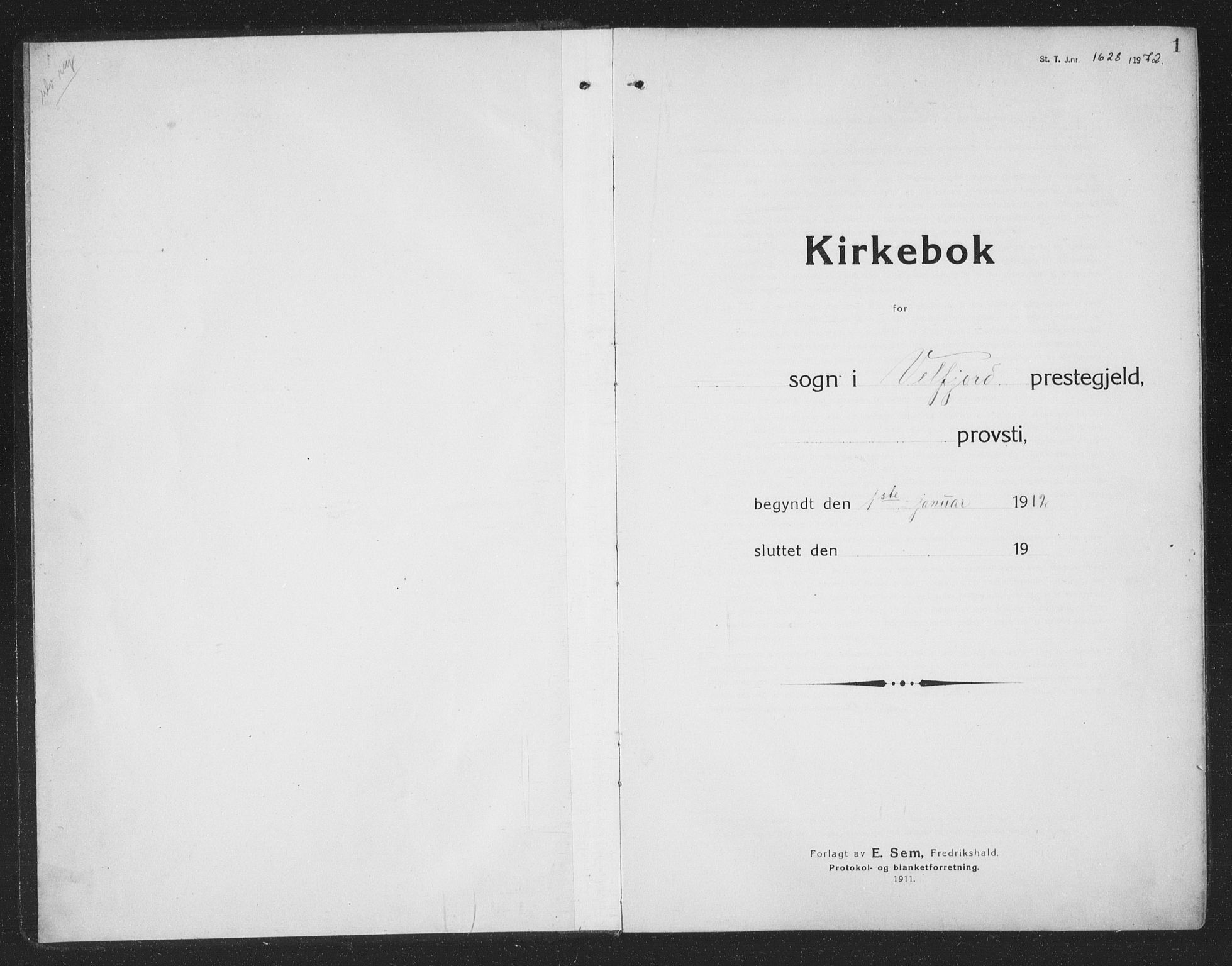 Ministerialprotokoller, klokkerbøker og fødselsregistre - Nordland, AV/SAT-A-1459/814/L0231: Parish register (copy) no. 814C04, 1912-1926, p. 1