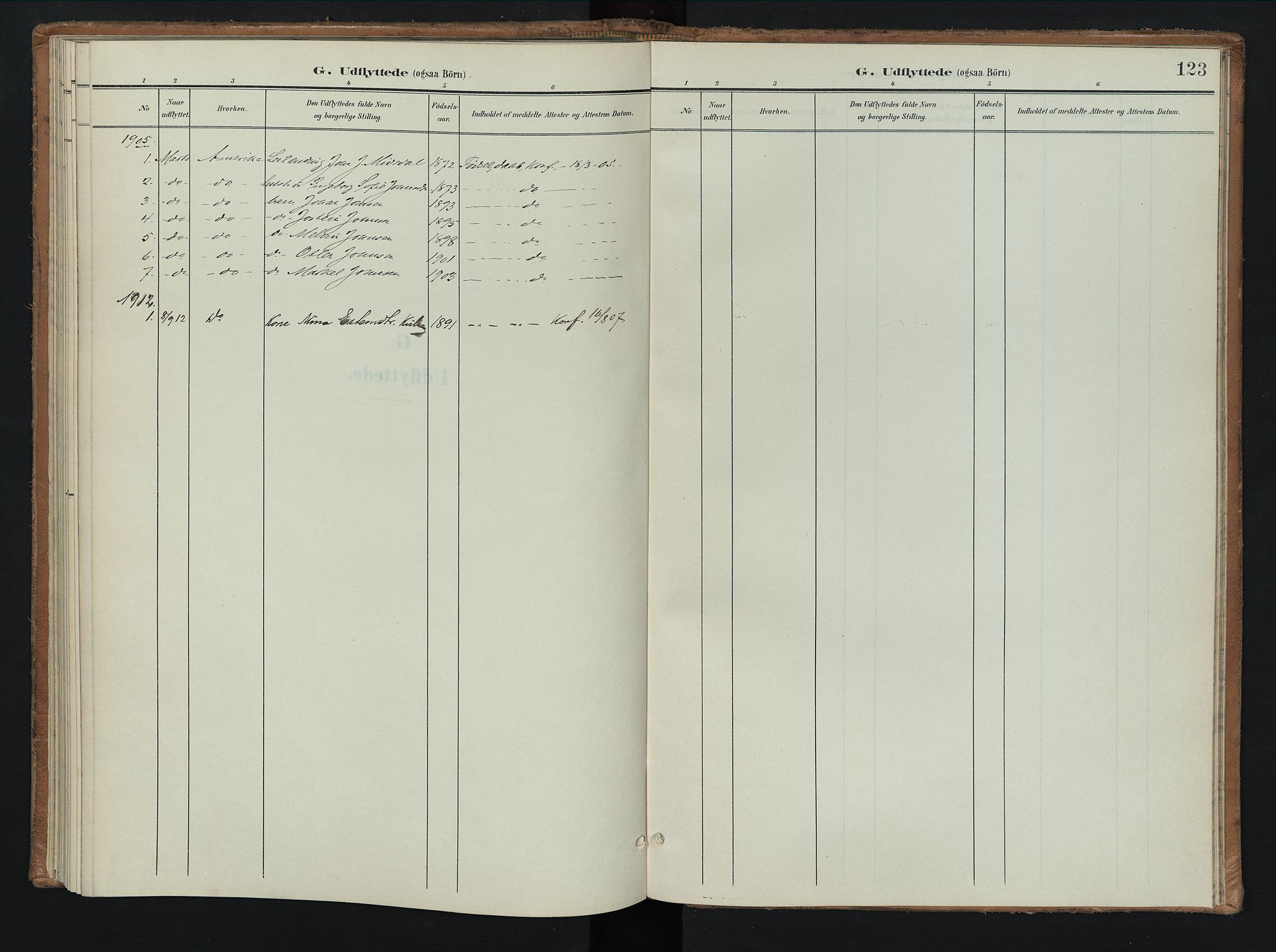 Tolga prestekontor, SAH/PREST-062/K/L0010: Parish register (official) no. 10, 1901-1915, p. 123