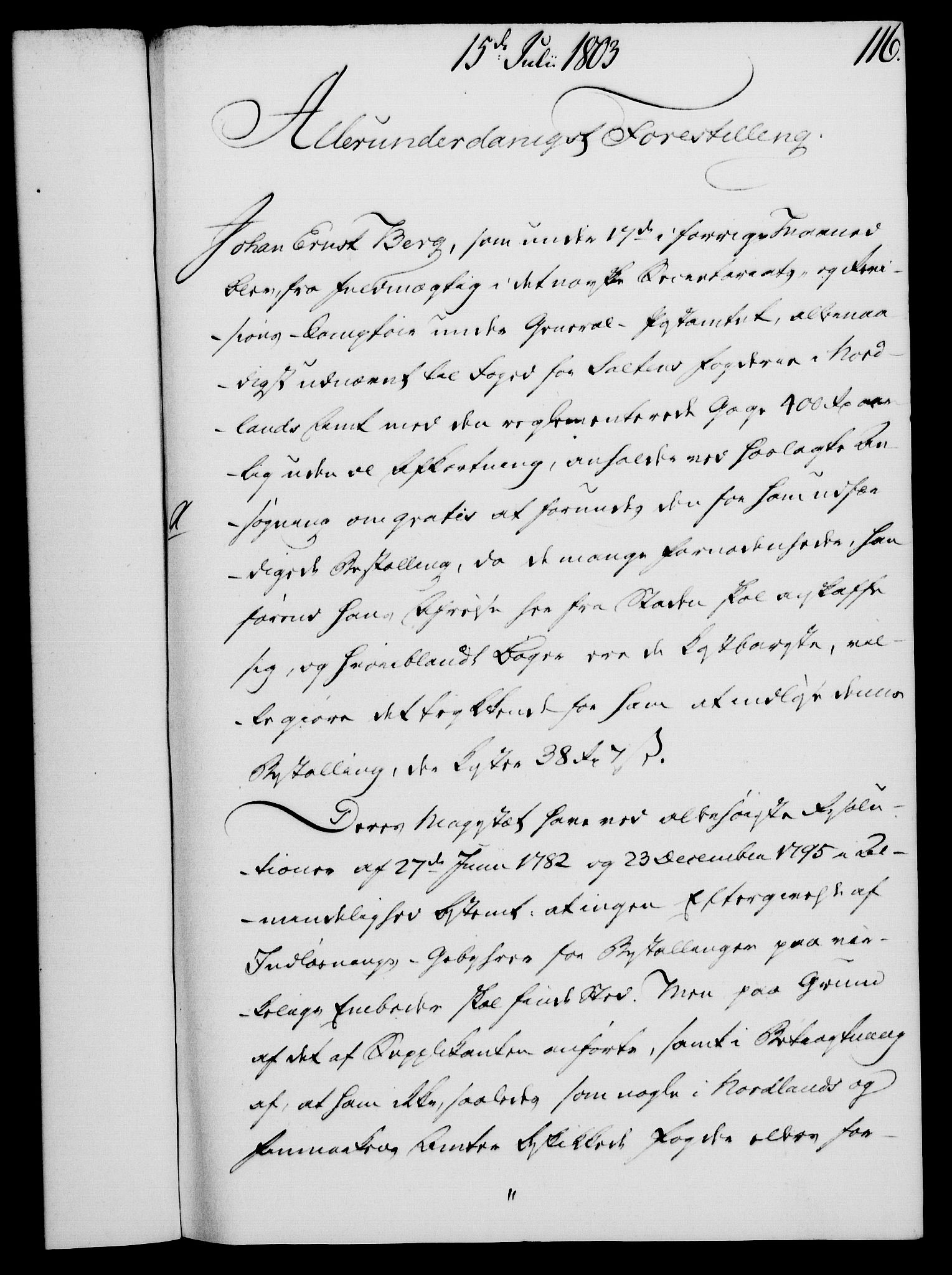 Rentekammeret, Kammerkanselliet, RA/EA-3111/G/Gf/Gfa/L0085: Norsk relasjons- og resolusjonsprotokoll (merket RK 52.85), 1803, p. 663