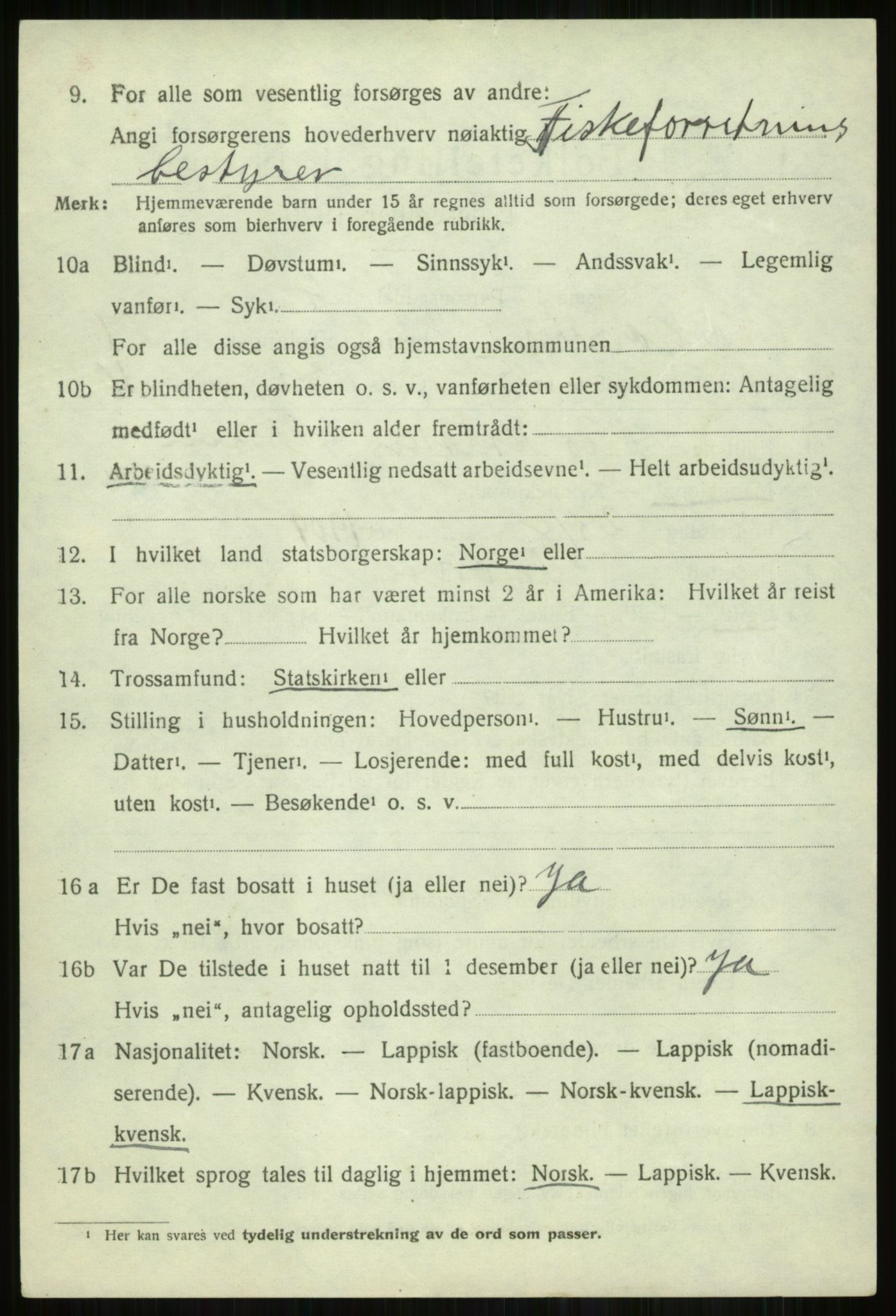SATØ, 1920 census for Skjervøy, 1920, p. 4334