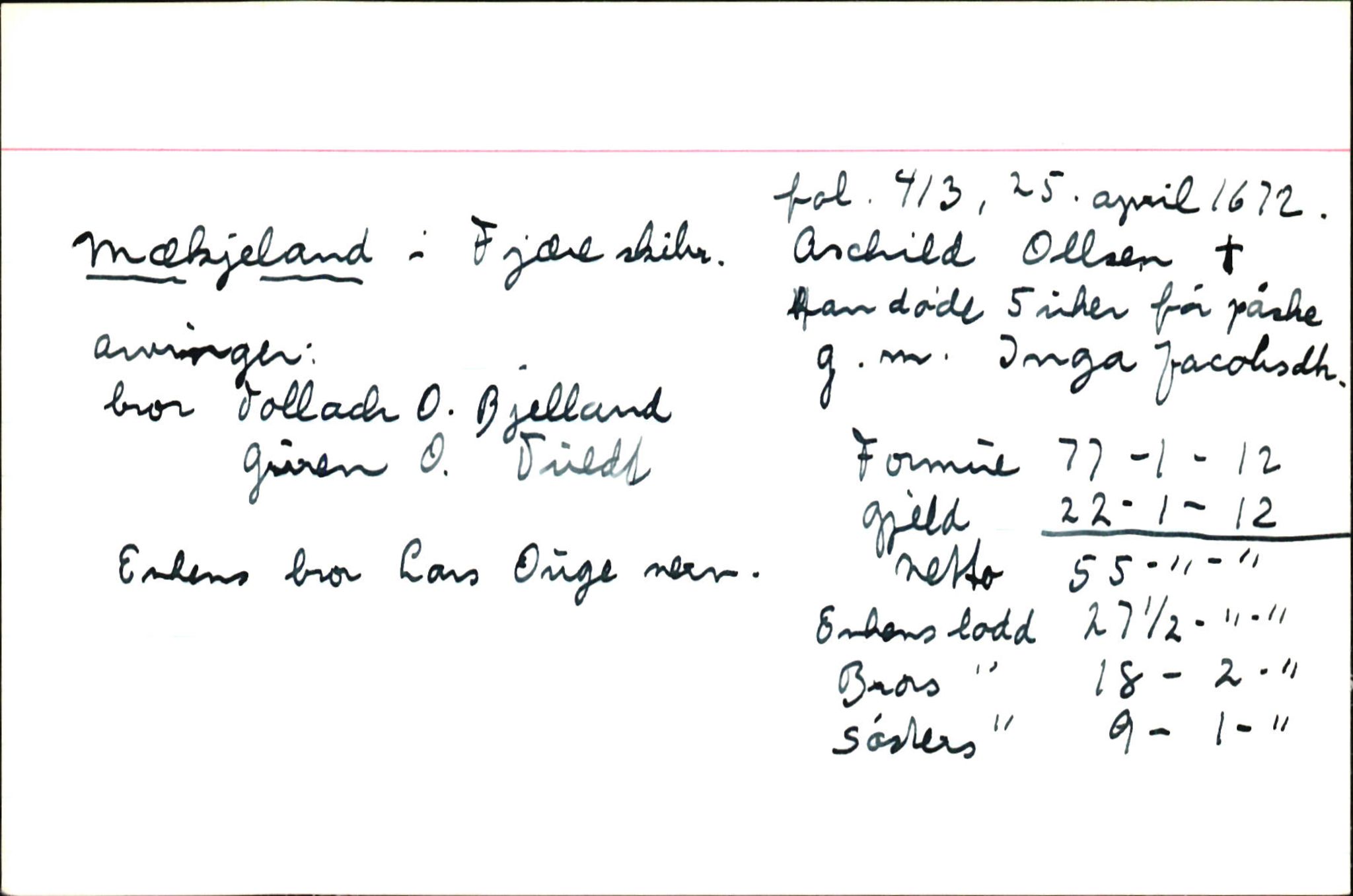 Skiftekort ved Statsarkivet i Bergen, SAB/SKIFTEKORT/004/L0001: Skifteprotokoll nr. 1-2, 1668-1699, p. 57