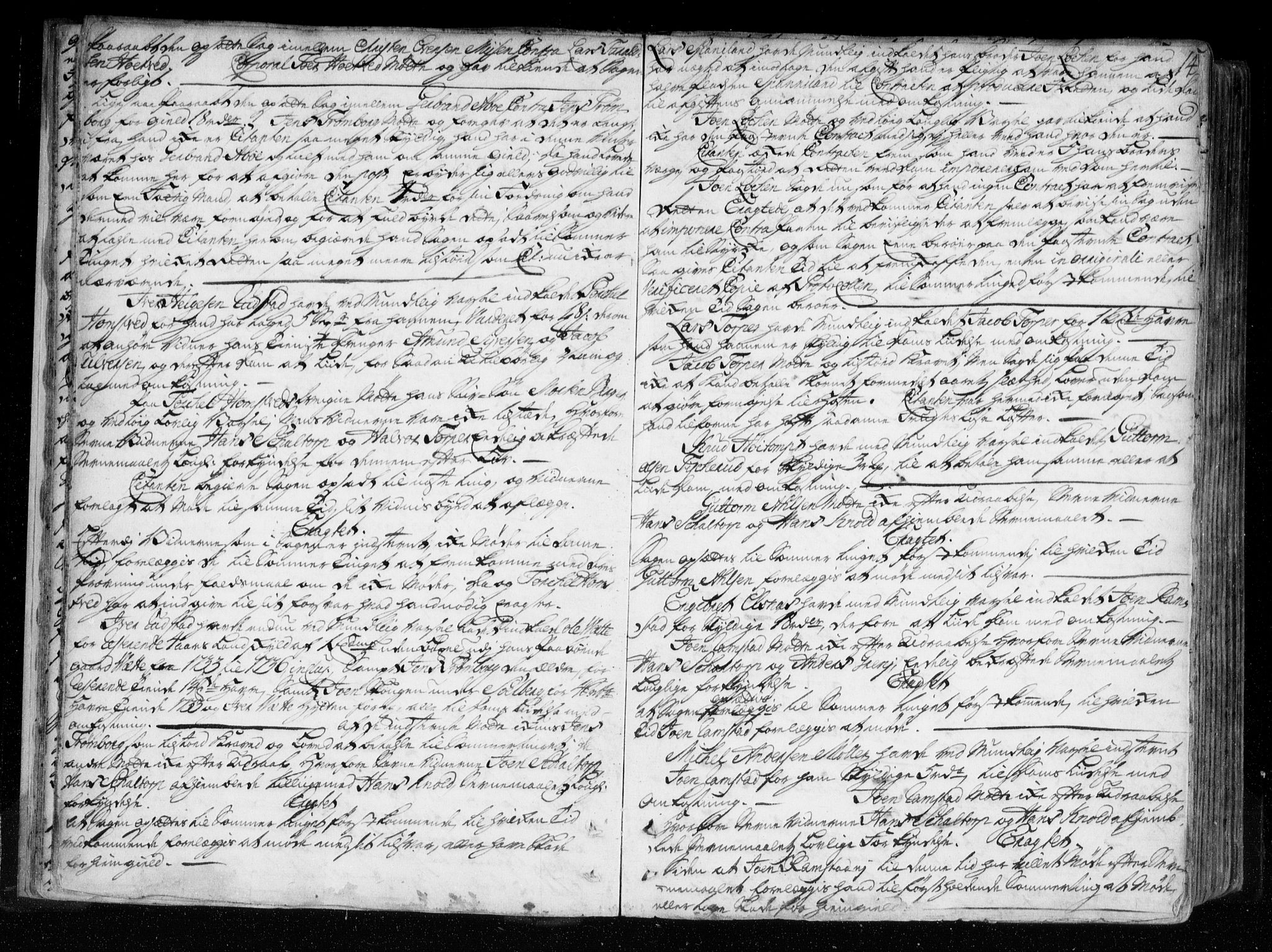 Heggen og Frøland sorenskriveri I, AV/SAO-A-11556/F/Fb/L0043: Tingbok, 1737-1743, p. 13b-14a
