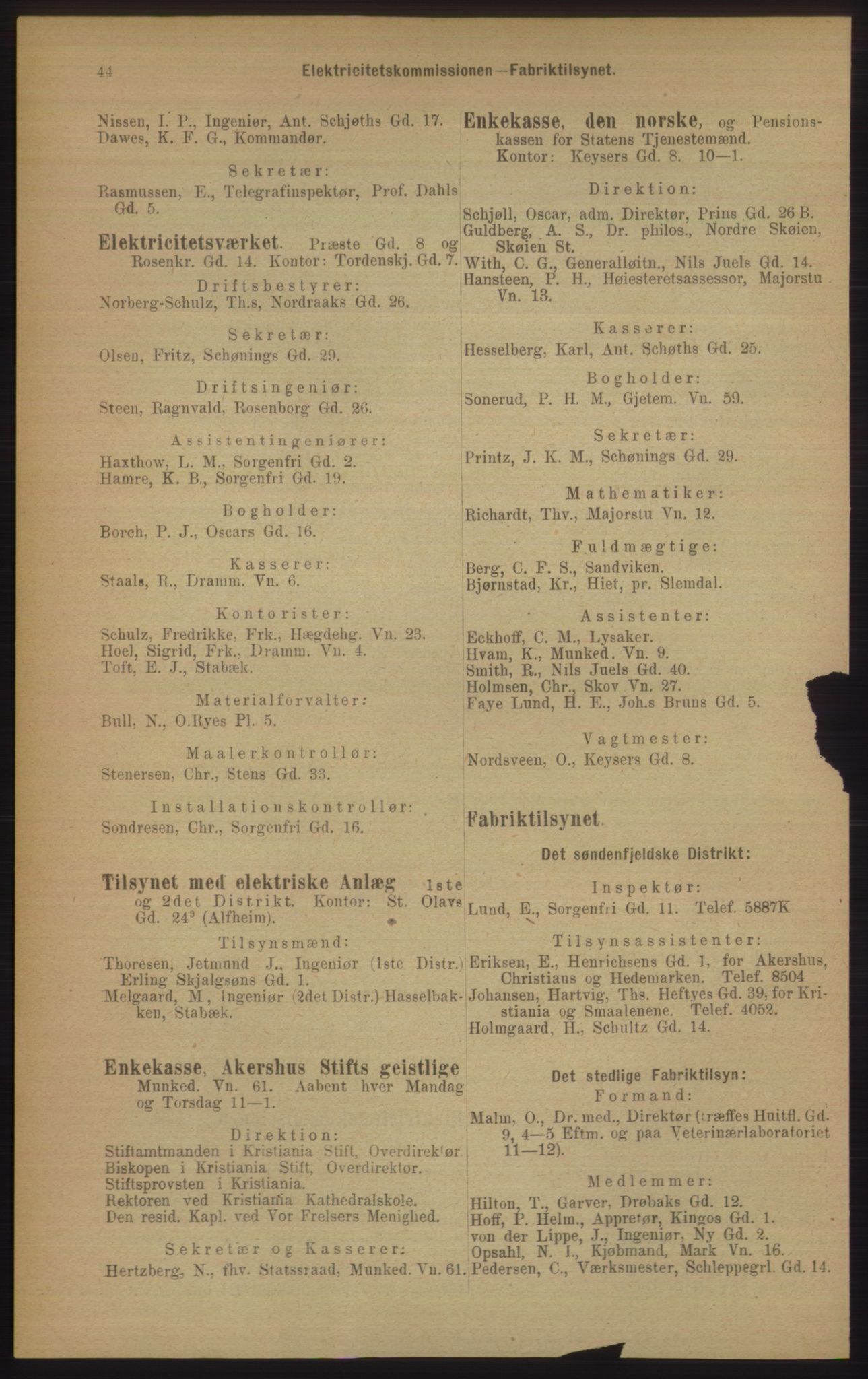 Kristiania/Oslo adressebok, PUBL/-, 1906, p. 44