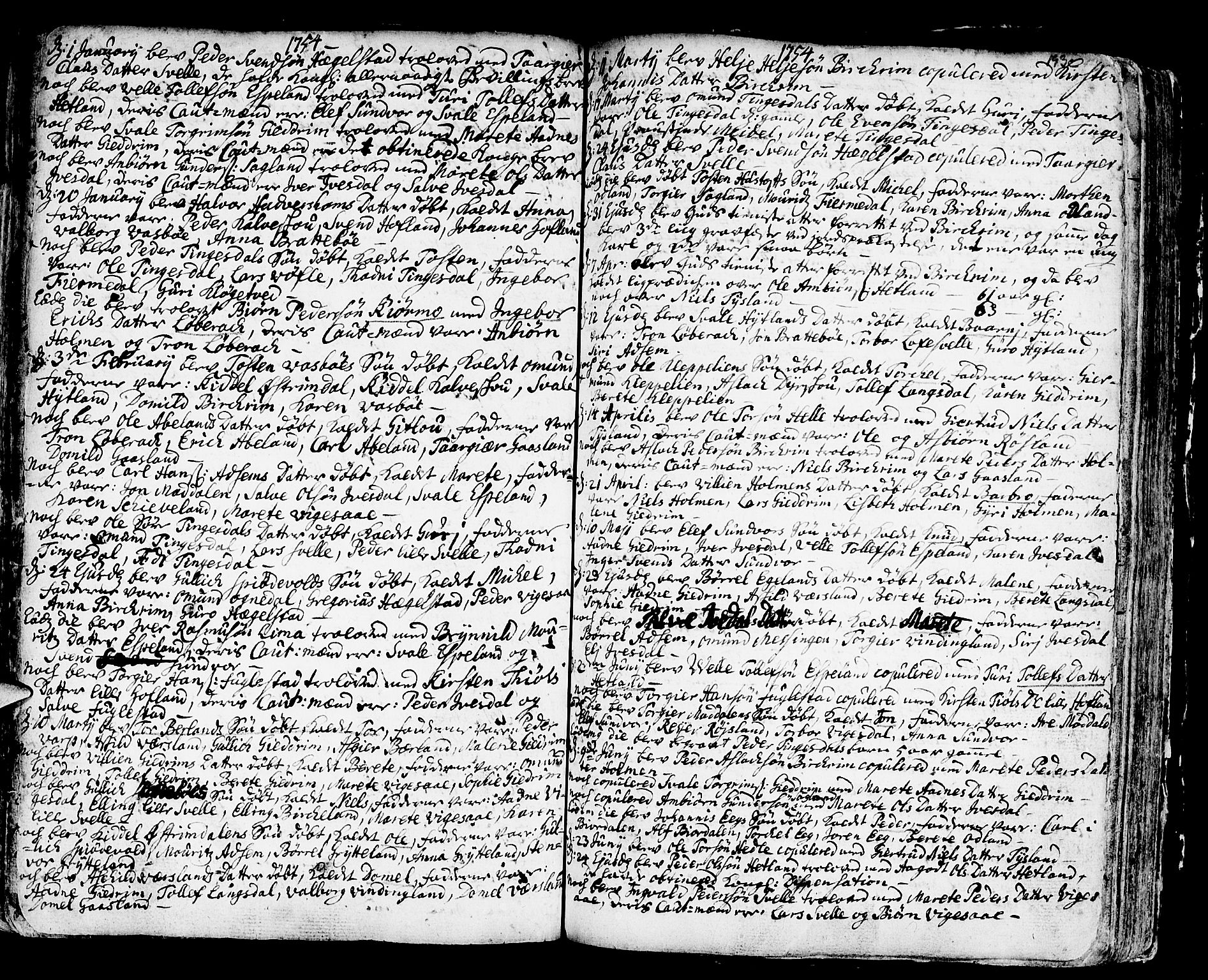 Helleland sokneprestkontor, AV/SAST-A-101810: Parish register (official) no. A 1 /2, 1713-1761, p. 193c