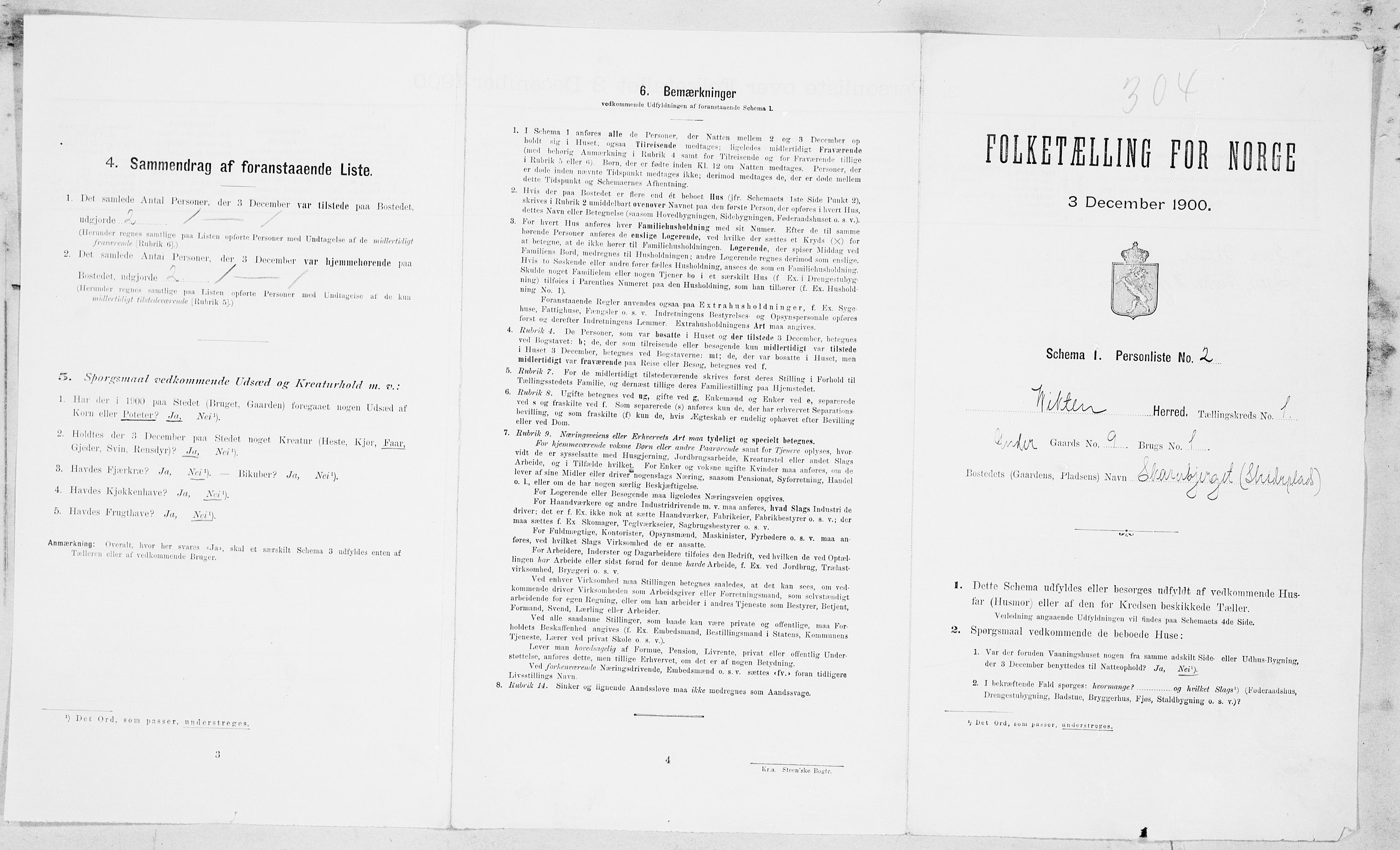 SAT, 1900 census for Vikna, 1900, p. 24