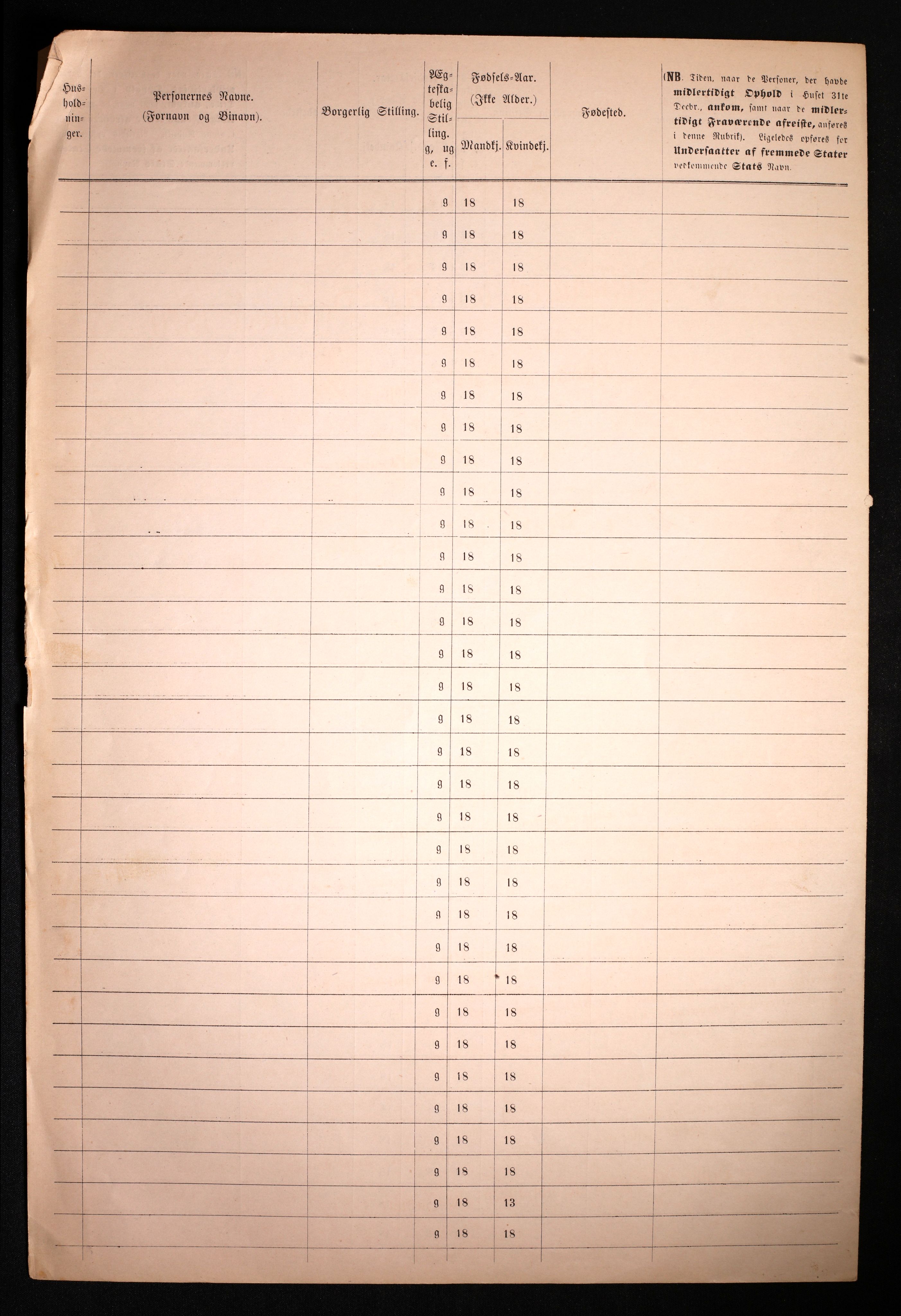 RA, 1870 census for 0101 Fredrikshald, 1870, p. 1618