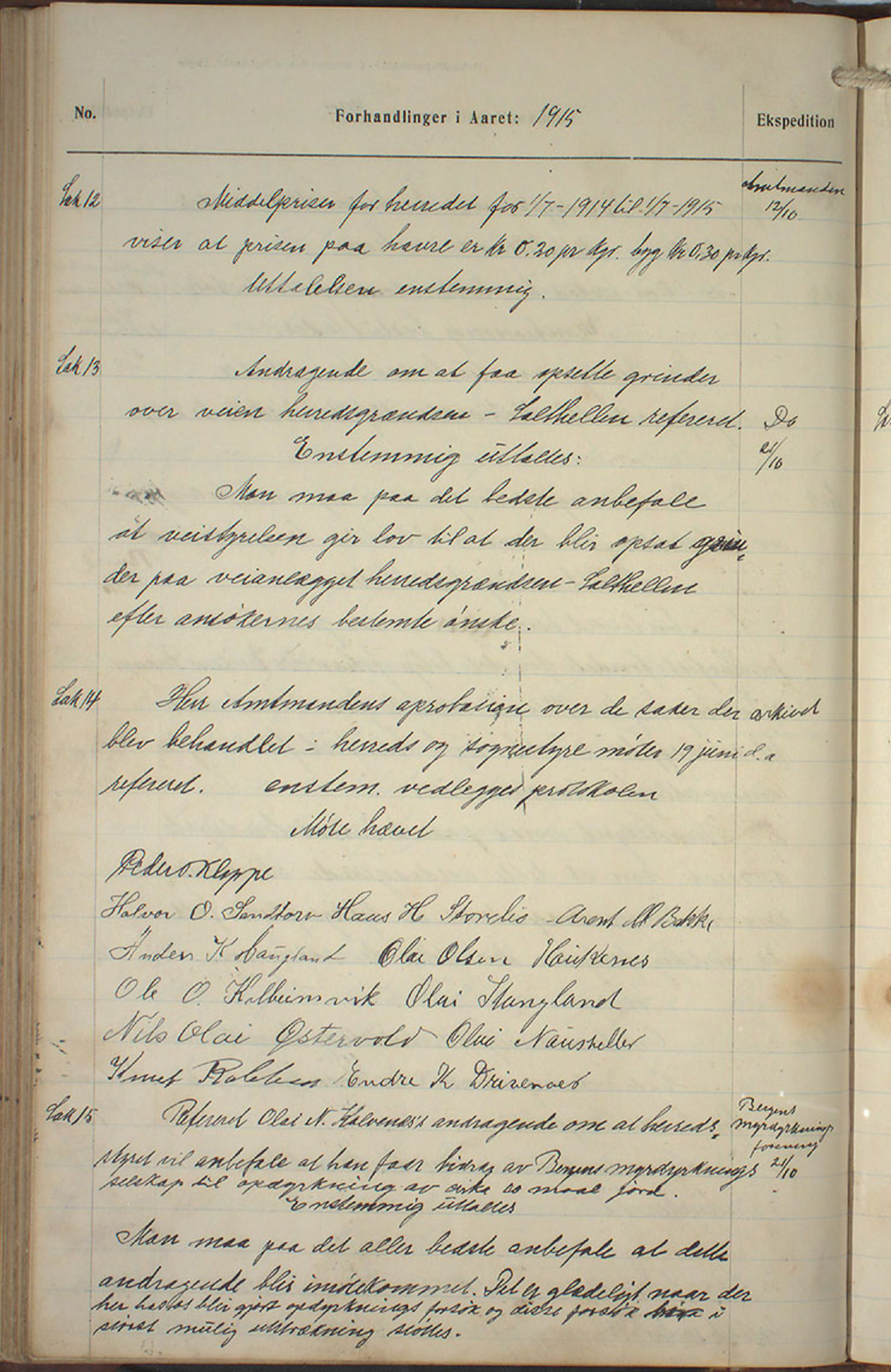 Austevoll kommune. Formannskapet, IKAH/1244-021/A/Aa/L0002b: Møtebok for heradstyret, 1910-1919, p. 186