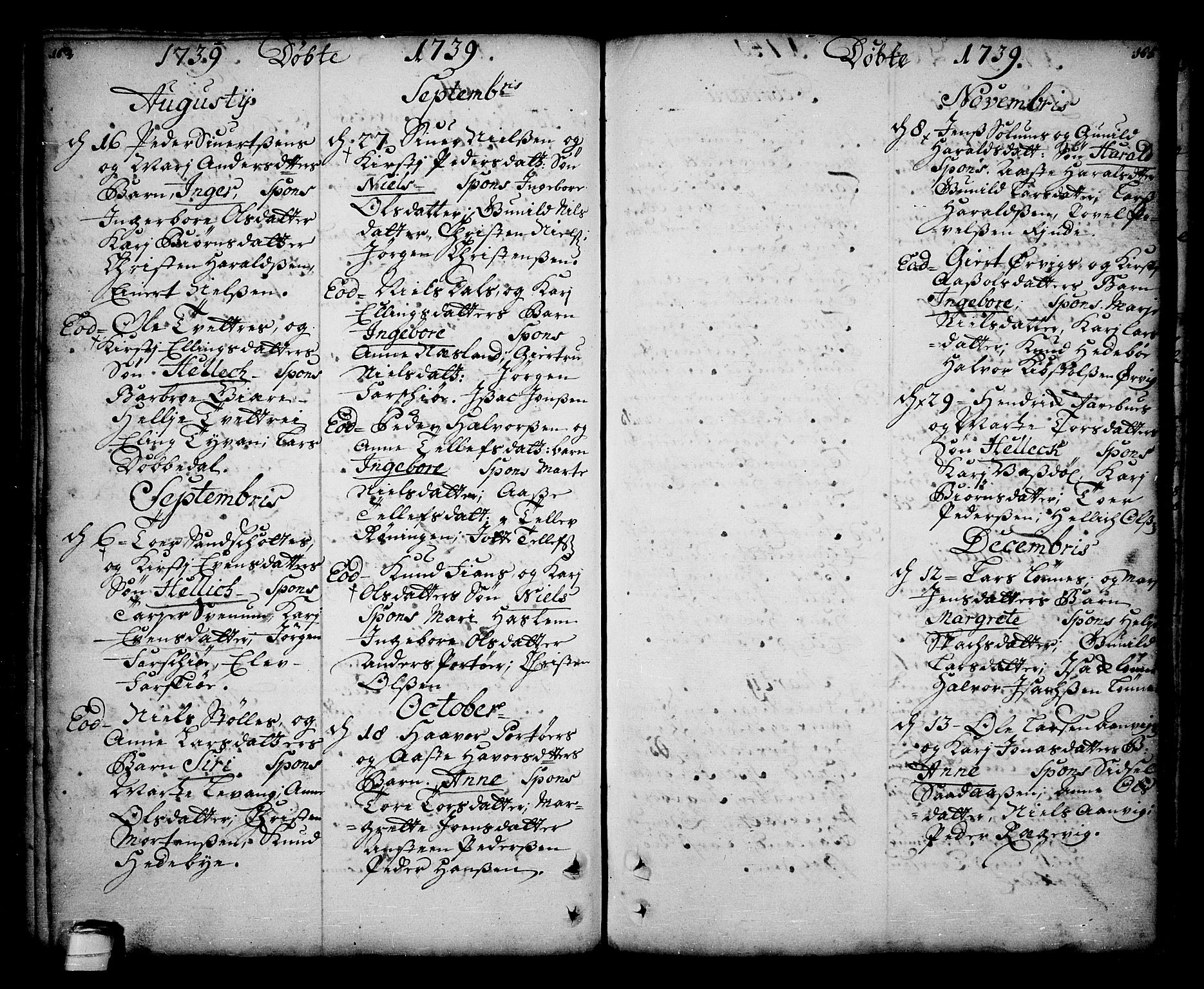 Sannidal kirkebøker, SAKO/A-296/F/Fa/L0001: Parish register (official) no. 1, 1702-1766, p. 164-165