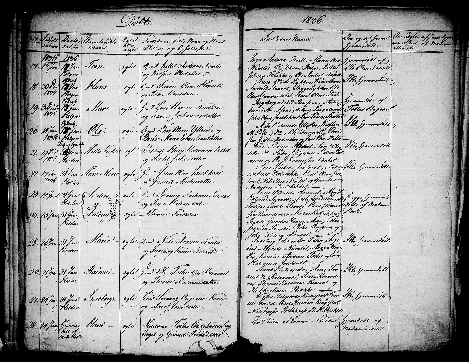 Holla kirkebøker, AV/SAKO-A-272/F/Fa/L0004: Parish register (official) no. 4, 1830-1848, p. 54