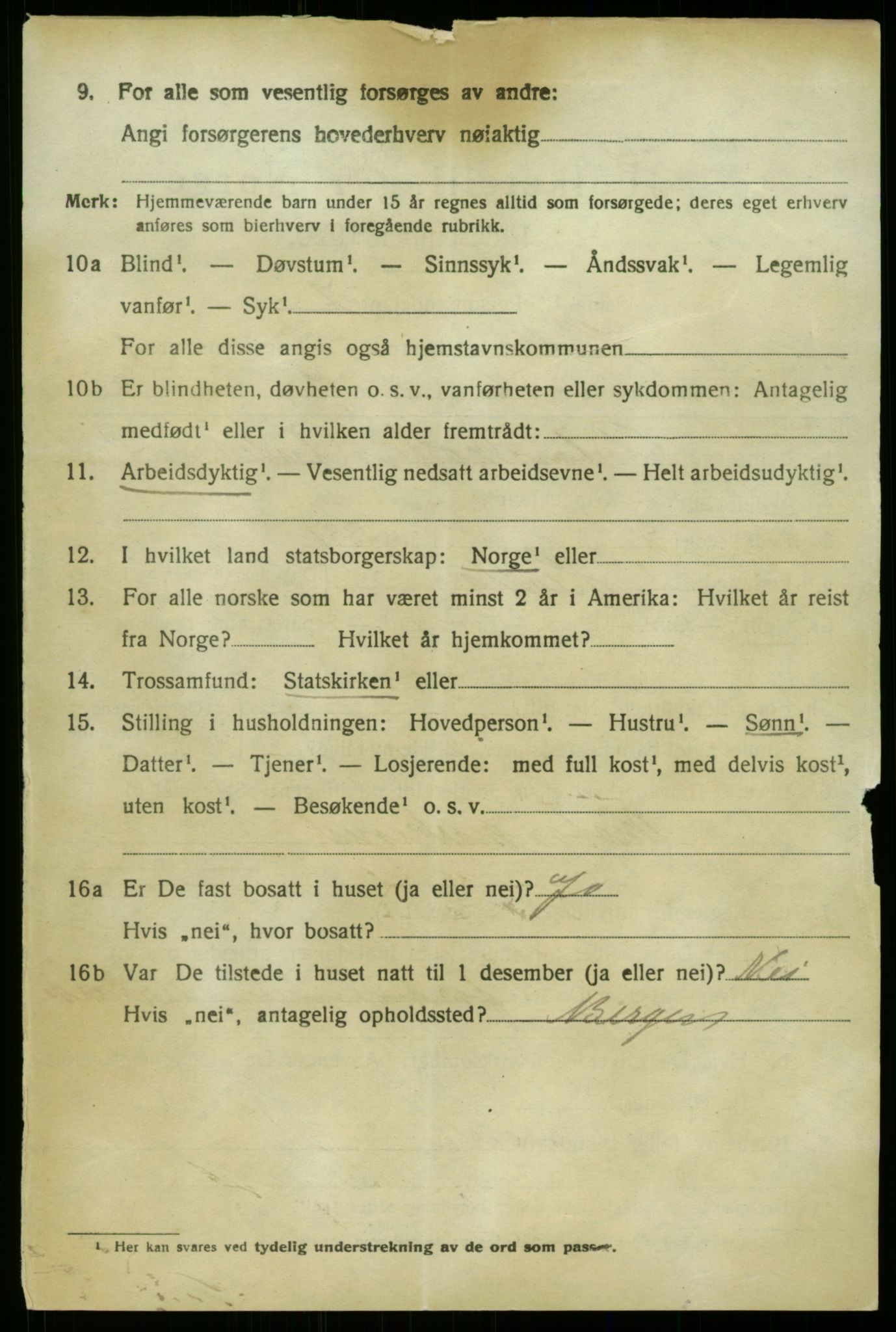 SAB, 1920 census for Herdla, 1920, p. 2384