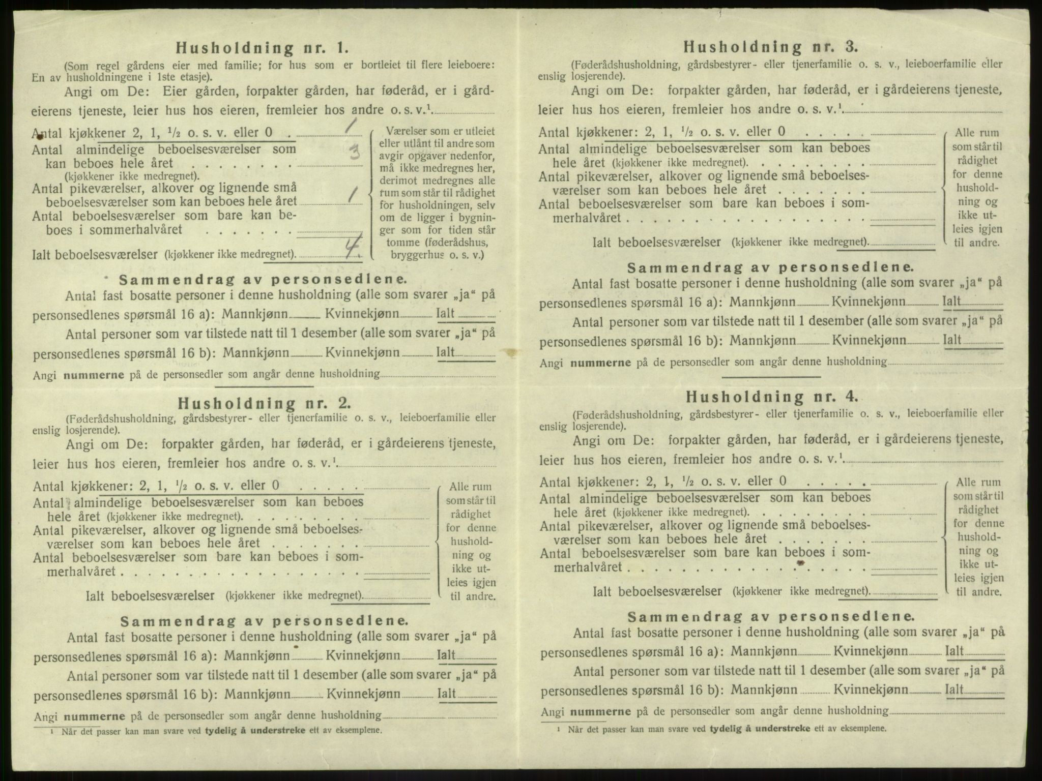 SAB, 1920 census for Gaular, 1920, p. 1194