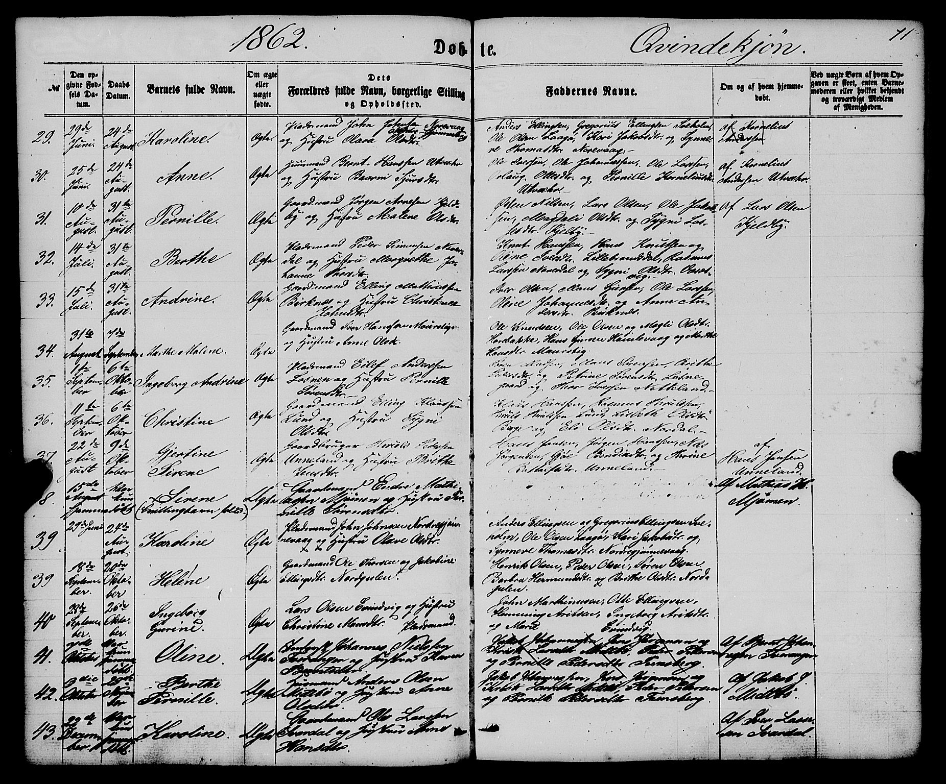 Gulen sokneprestembete, SAB/A-80201/H/Haa/Haaa/L0022: Parish register (official) no. A 22, 1859-1869, p. 71