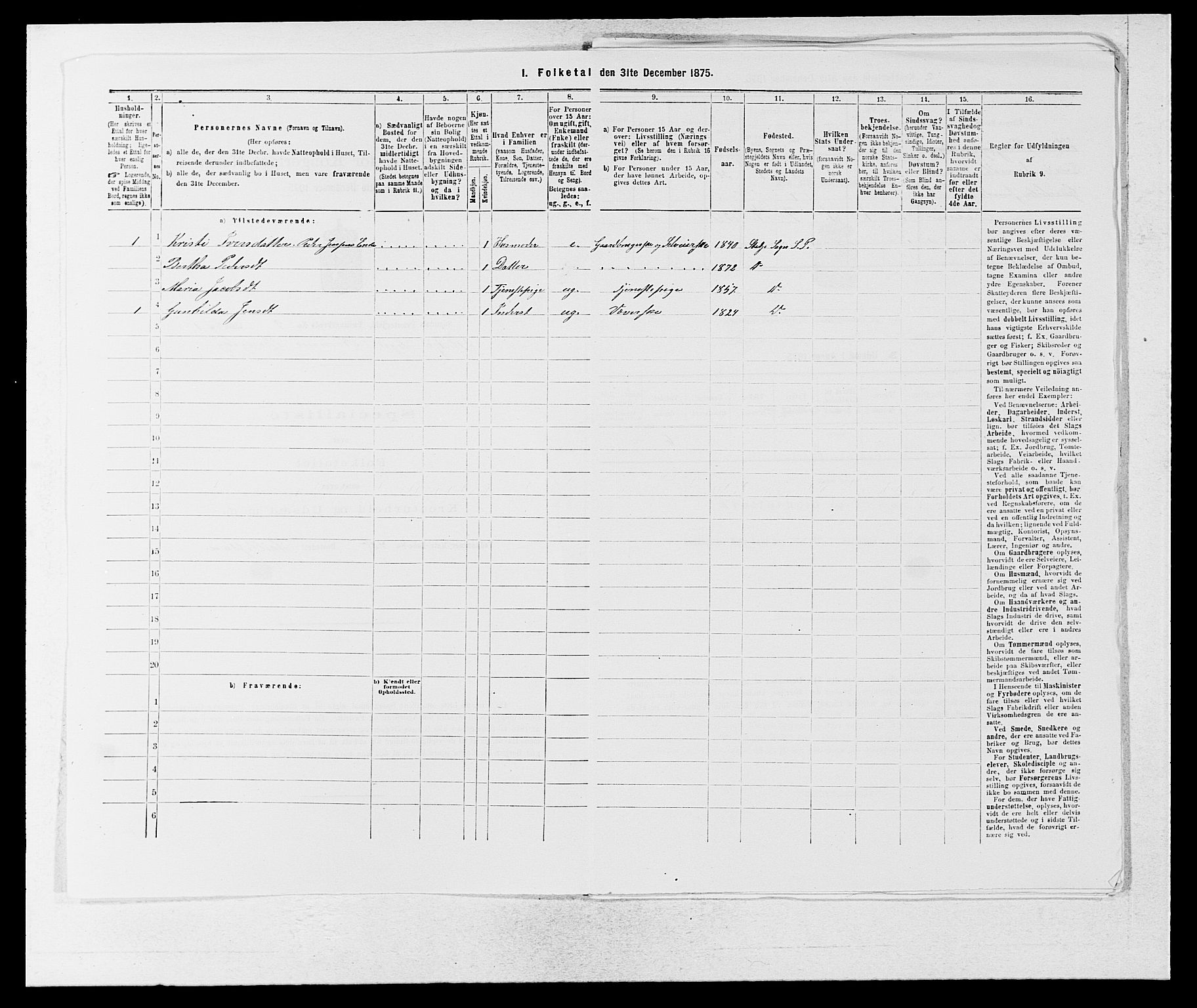 SAB, 1875 census for 1420P Sogndal, 1875, p. 811