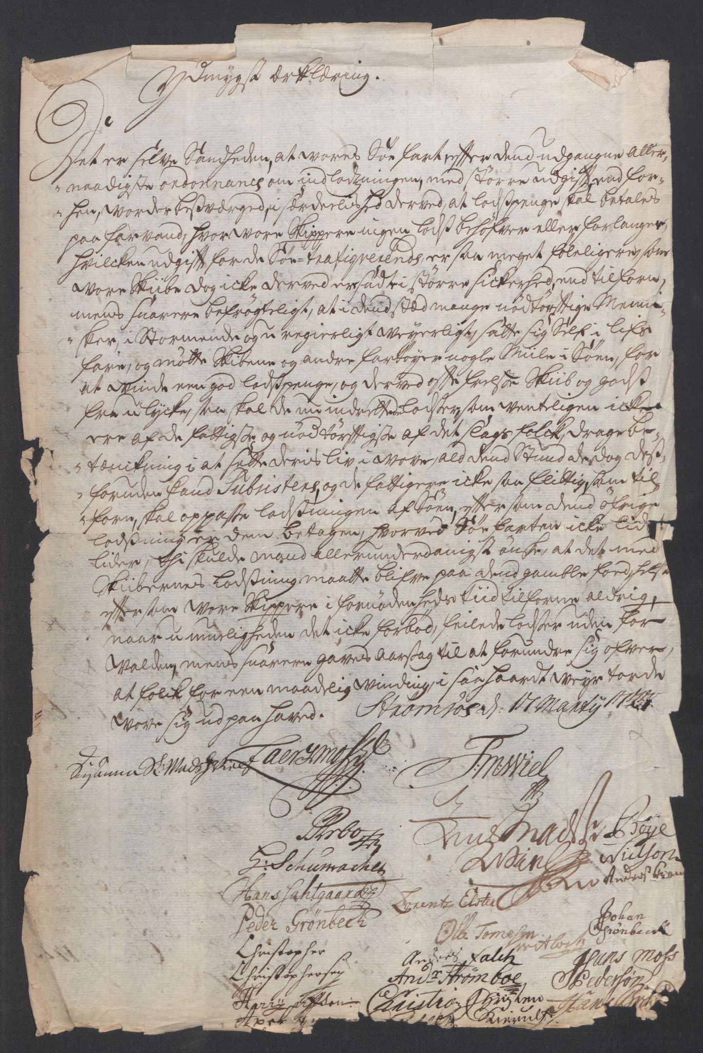 Forskjellige samlinger, Uplasserte saker i Eldre avdeling, AV/RA-EA-4033/F/L0005: Losvesenet., 1723-1807, p. 13