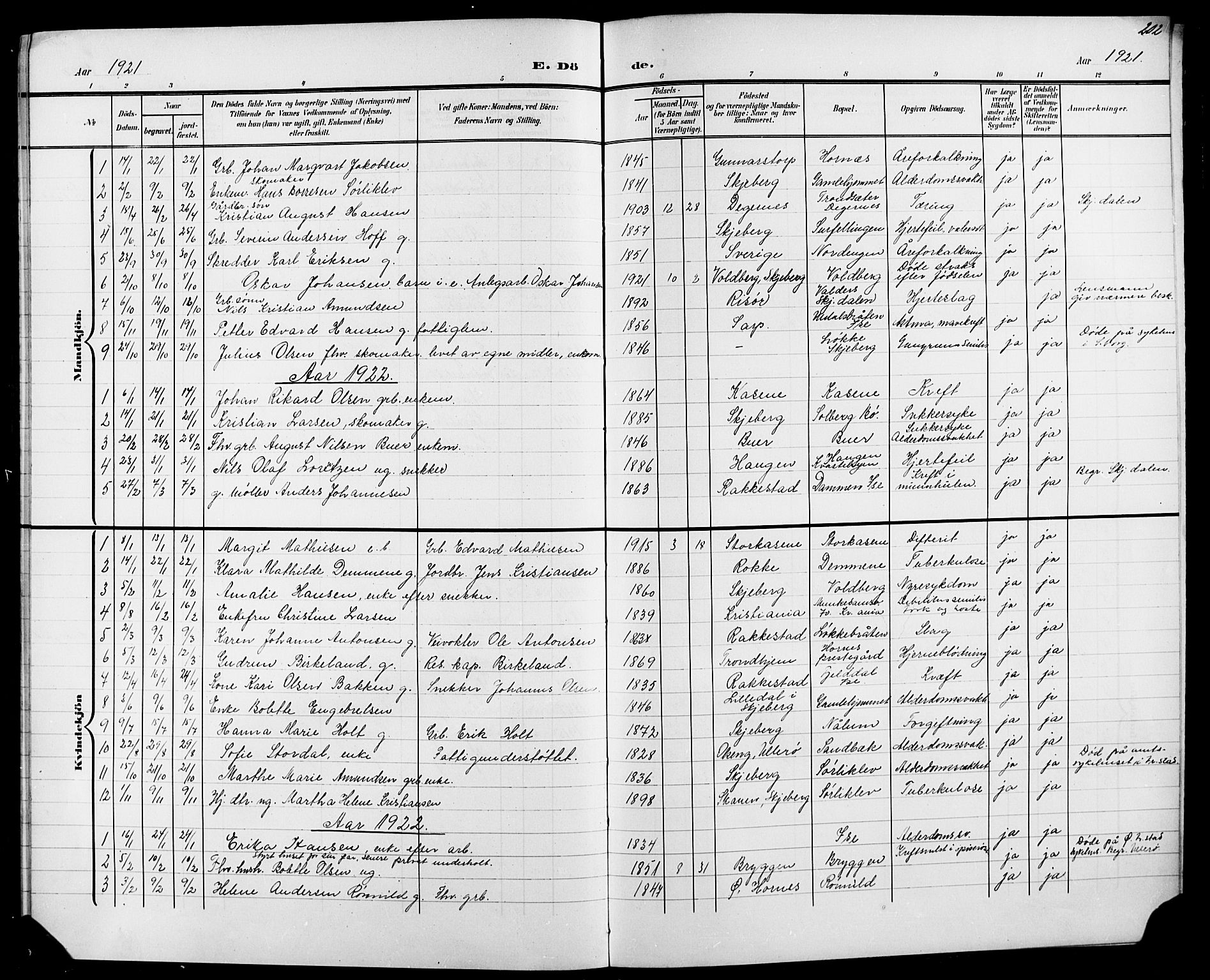 Skjeberg prestekontor Kirkebøker, AV/SAO-A-10923/G/Ga/L0002: Parish register (copy) no. I 2, 1901-1924, p. 202