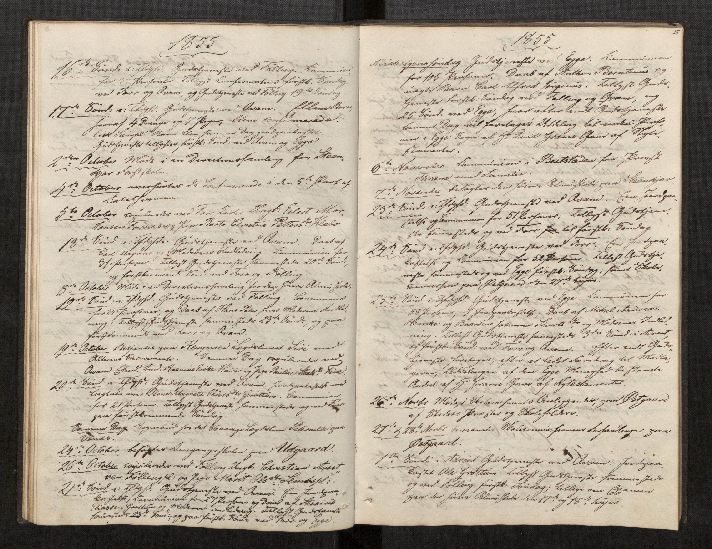 Stod sokneprestkontor, AV/SAT-A-1164/2/I/I1/I1d/L0002: Curate's parish register no. 2, 1850-1869, p. 25