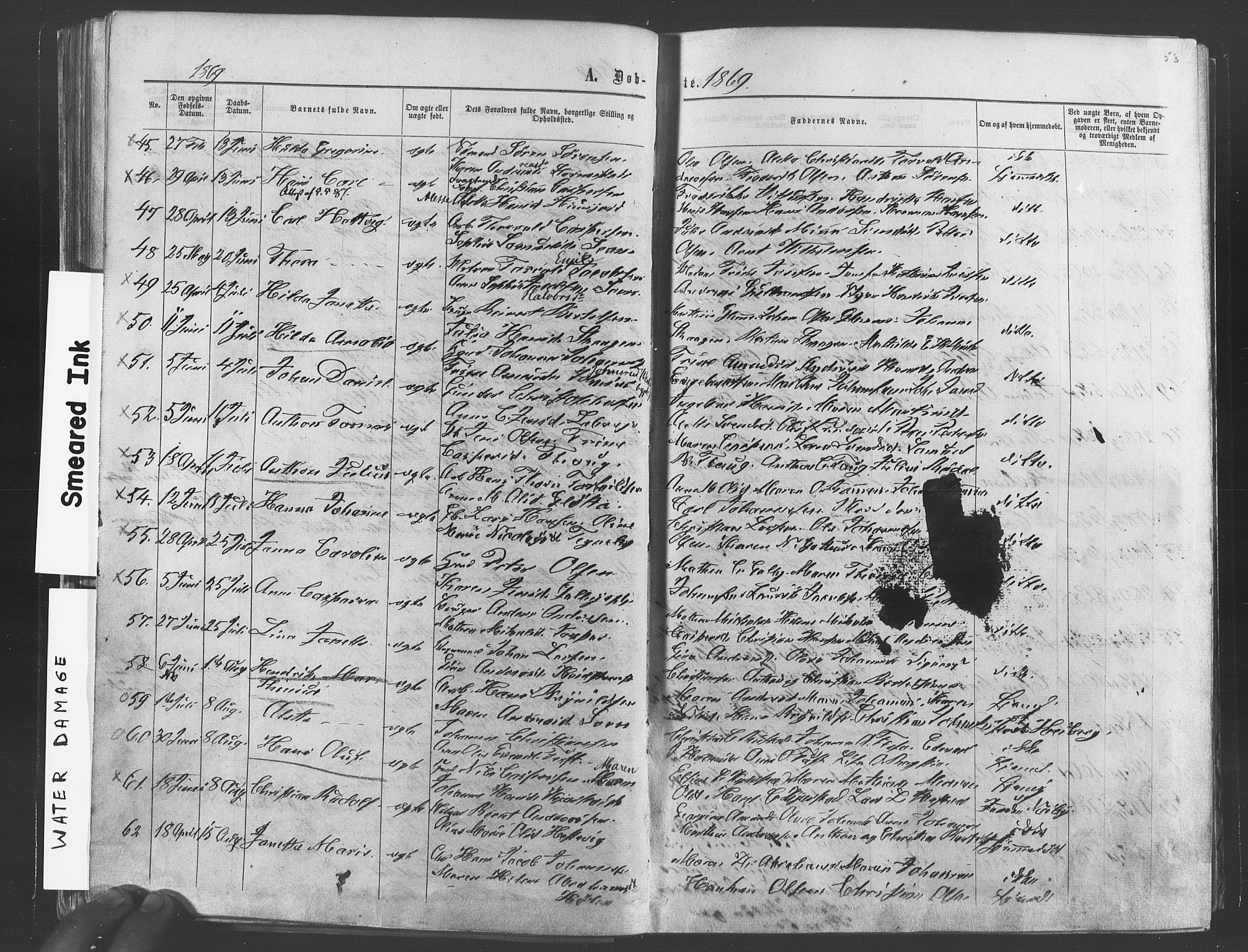 Vestby prestekontor Kirkebøker, AV/SAO-A-10893/F/Fa/L0008: Parish register (official) no. I 8, 1863-1877, p. 54