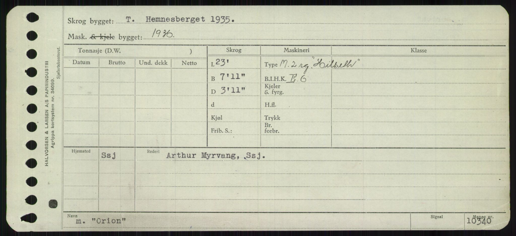 Sjøfartsdirektoratet med forløpere, Skipsmålingen, RA/S-1627/H/Ha/L0004/0002: Fartøy, Mas-R / Fartøy, Odin-R, p. 123