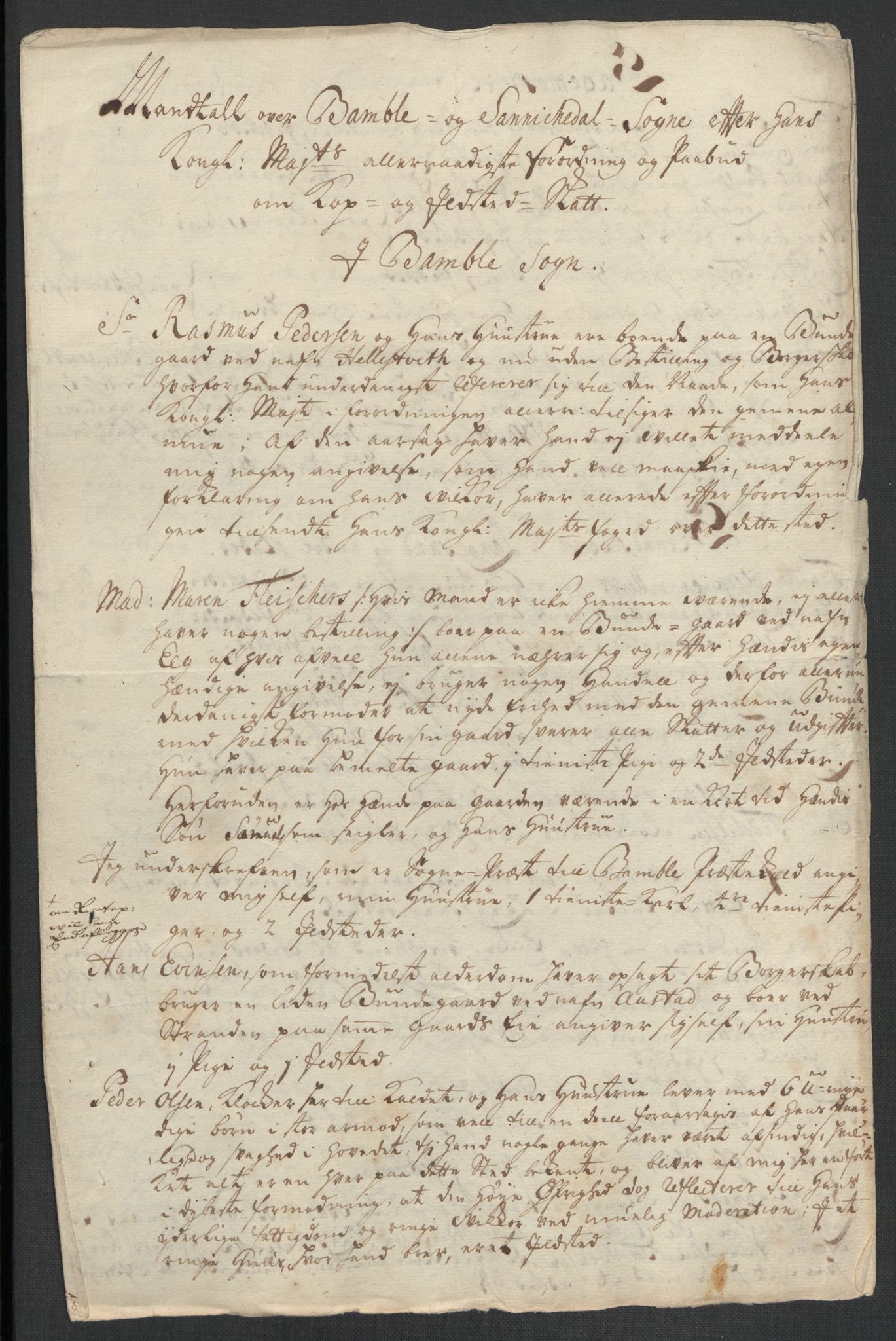 Rentekammeret inntil 1814, Reviderte regnskaper, Fogderegnskap, AV/RA-EA-4092/R36/L2120: Fogderegnskap Øvre og Nedre Telemark og Bamble, 1711, p. 168