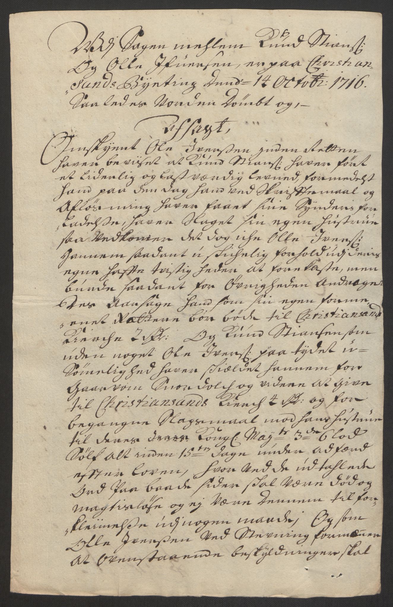 Rentekammeret inntil 1814, Reviderte regnskaper, Byregnskaper, RA/EA-4066/R/Rm/L0285: [M18] Sikt og sakefall, 1681-1718, p. 537