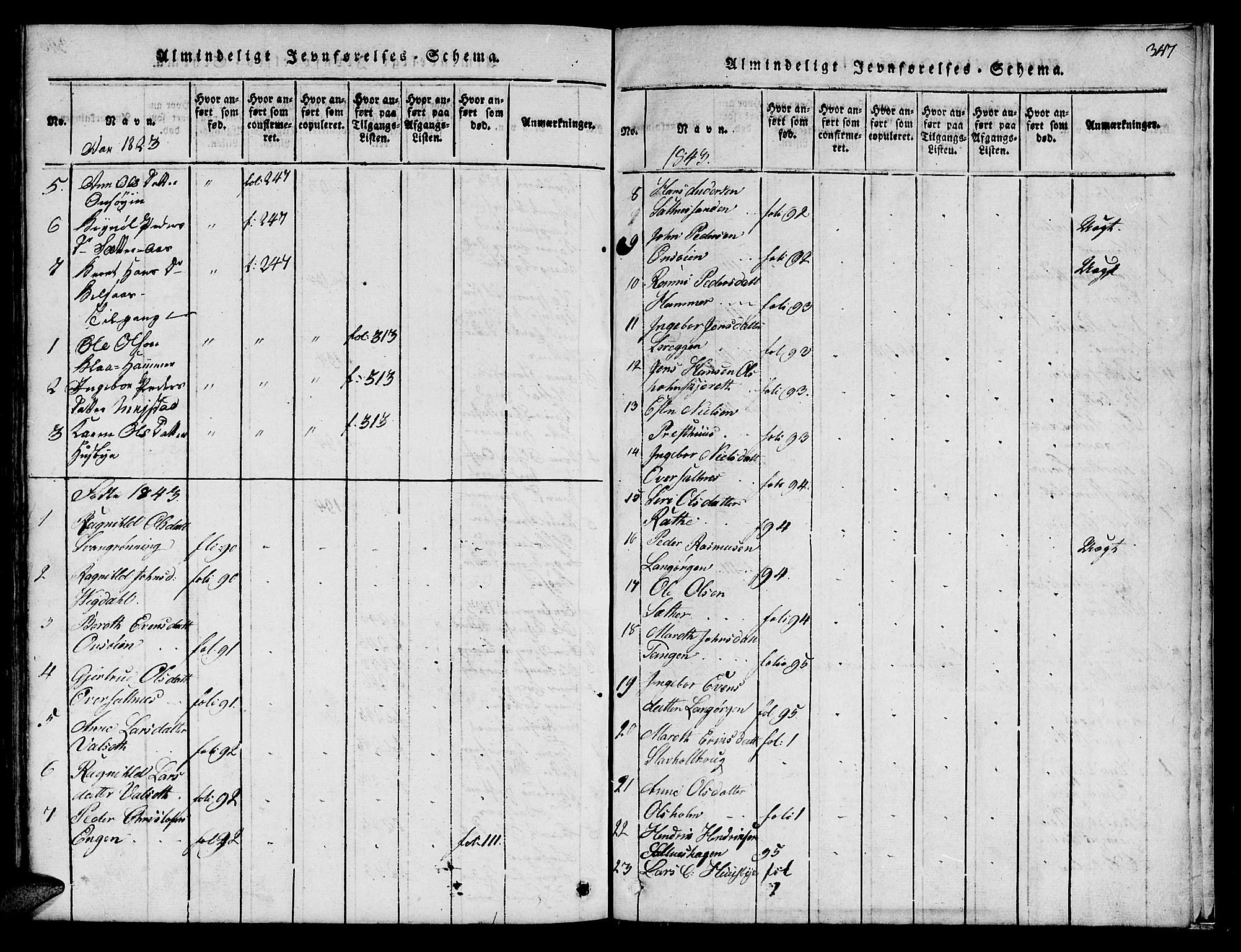 Ministerialprotokoller, klokkerbøker og fødselsregistre - Sør-Trøndelag, SAT/A-1456/666/L0788: Parish register (copy) no. 666C01, 1816-1847, p. 347