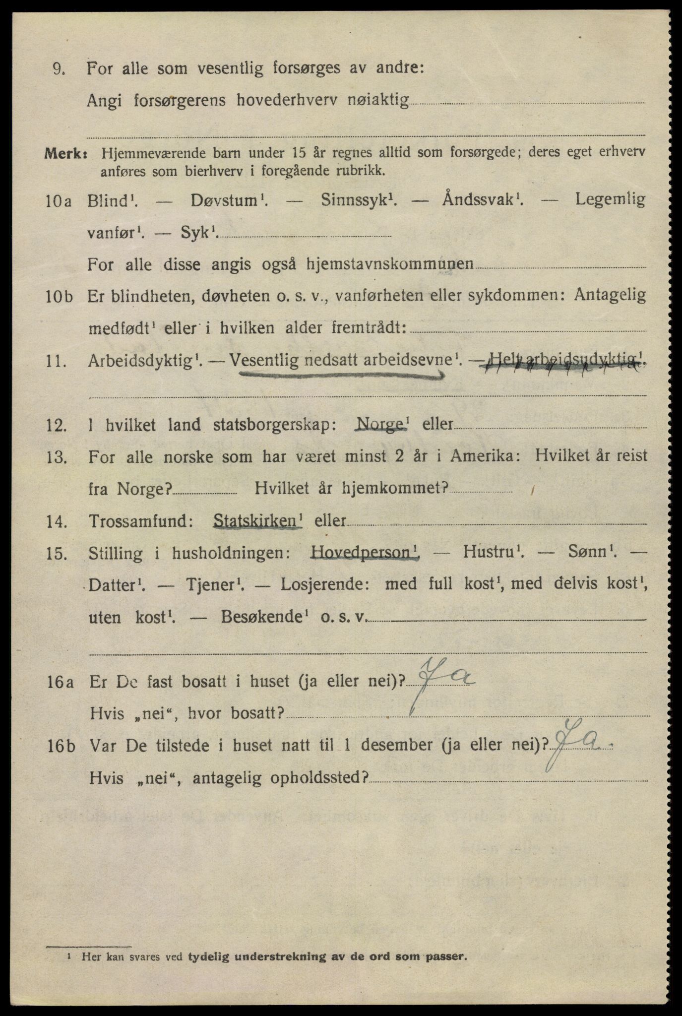 SAO, 1920 census for Drøbak, 1920, p. 4952