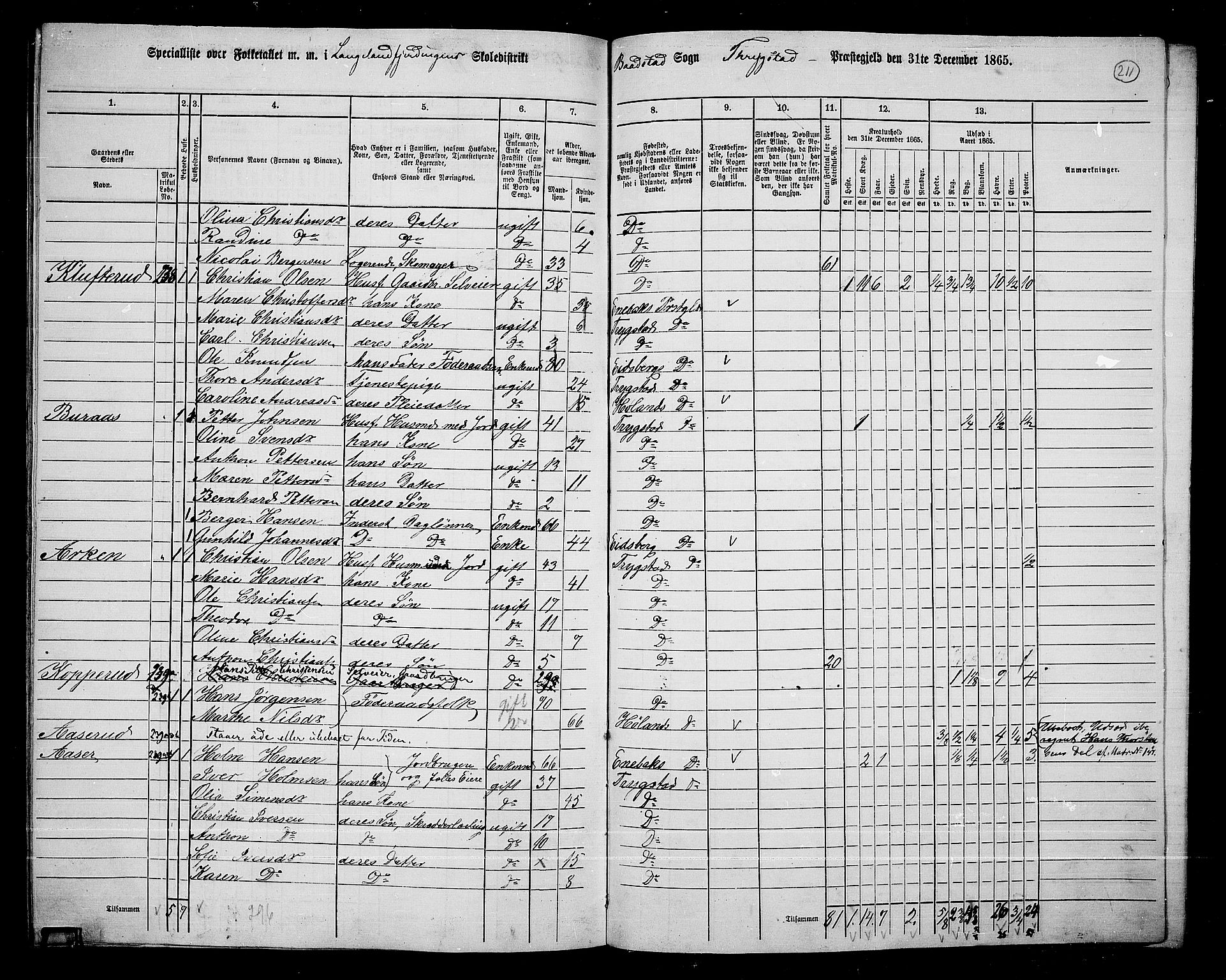 RA, 1865 census for Trøgstad, 1865, p. 186