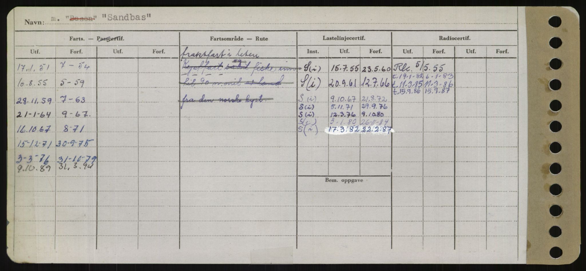 Sjøfartsdirektoratet med forløpere, Skipsmålingen, RA/S-1627/H/Hd/L0032: Fartøy, San-Seve, p. 46