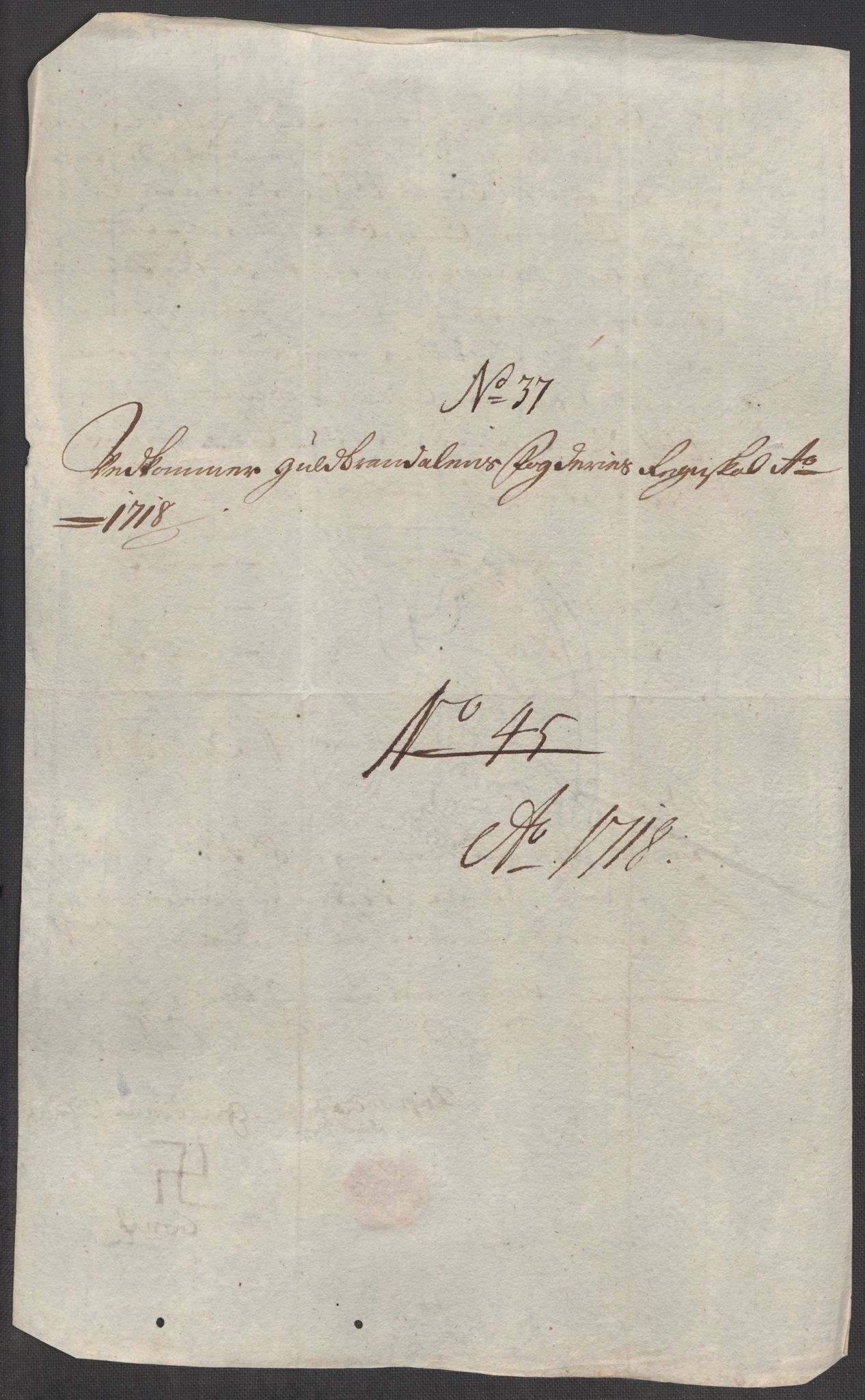 Rentekammeret inntil 1814, Reviderte regnskaper, Fogderegnskap, AV/RA-EA-4092/R17/L1188: Fogderegnskap Gudbrandsdal, 1718, p. 186