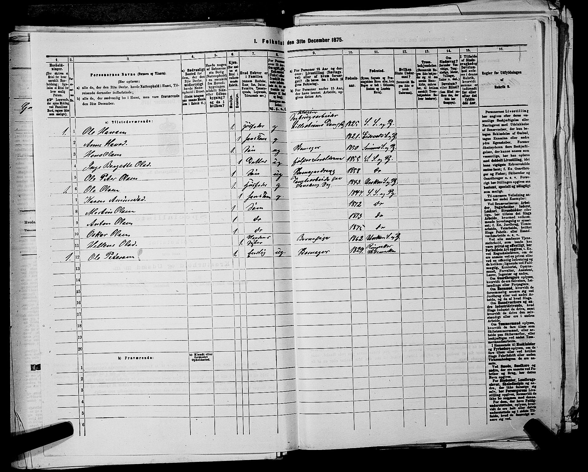RA, 1875 census for 0231P Skedsmo, 1875, p. 937