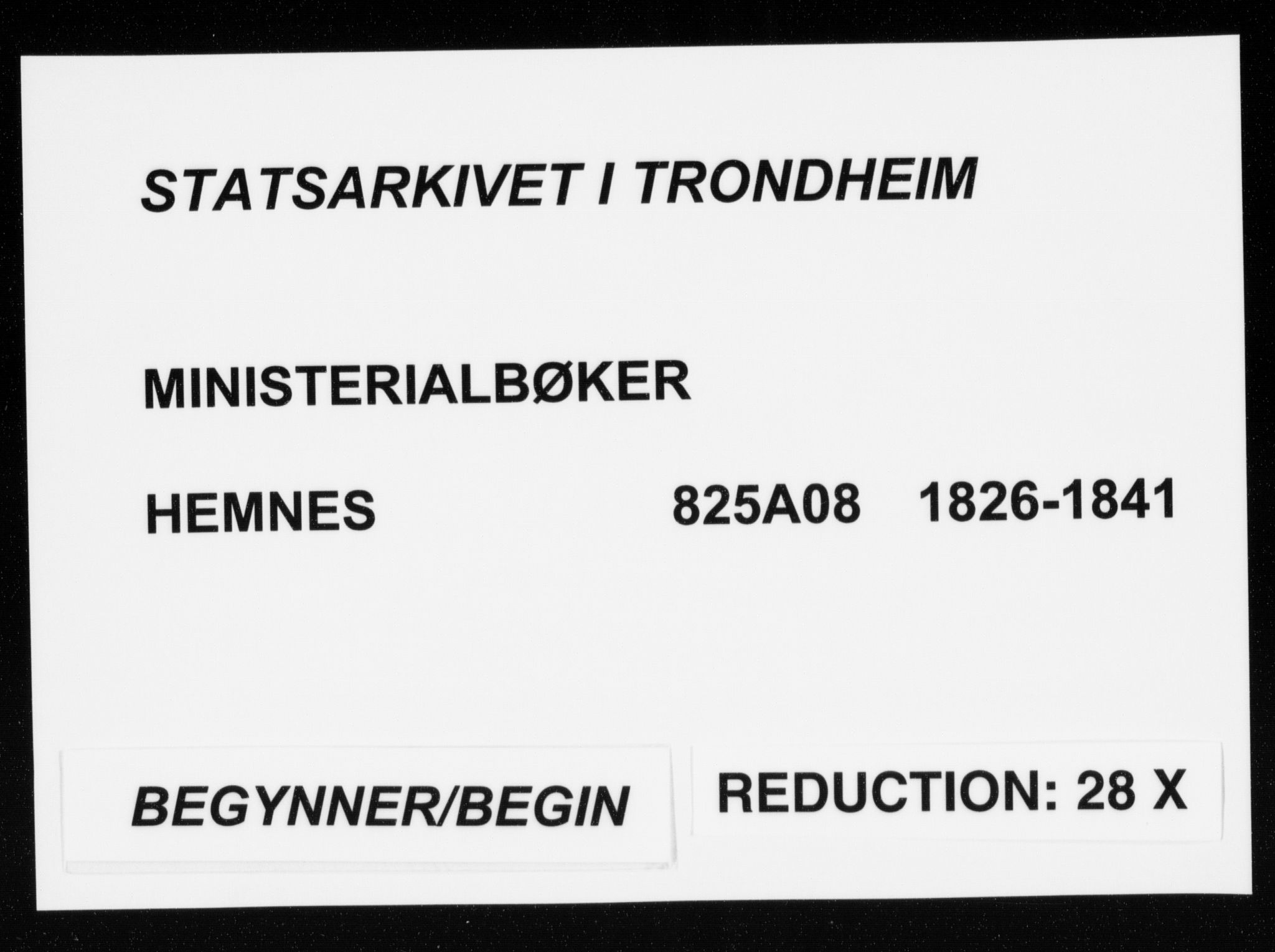 Ministerialprotokoller, klokkerbøker og fødselsregistre - Nordland, SAT/A-1459/825/L0354: Parish register (official) no. 825A08, 1826-1841