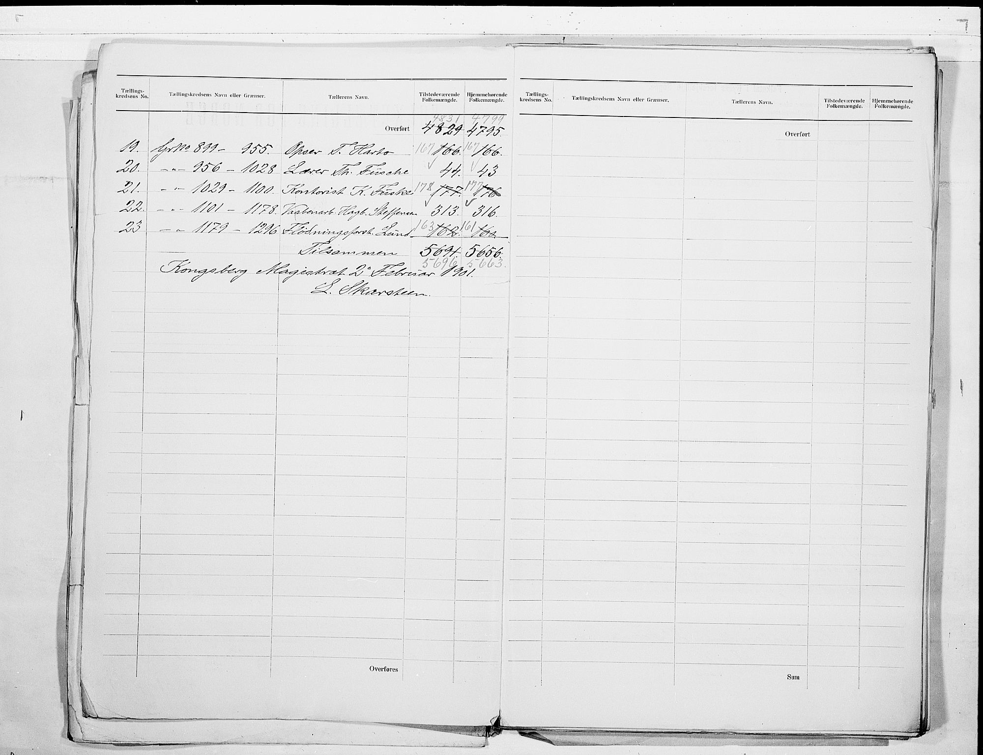 RA, 1900 census for Kongsberg, 1900, p. 3