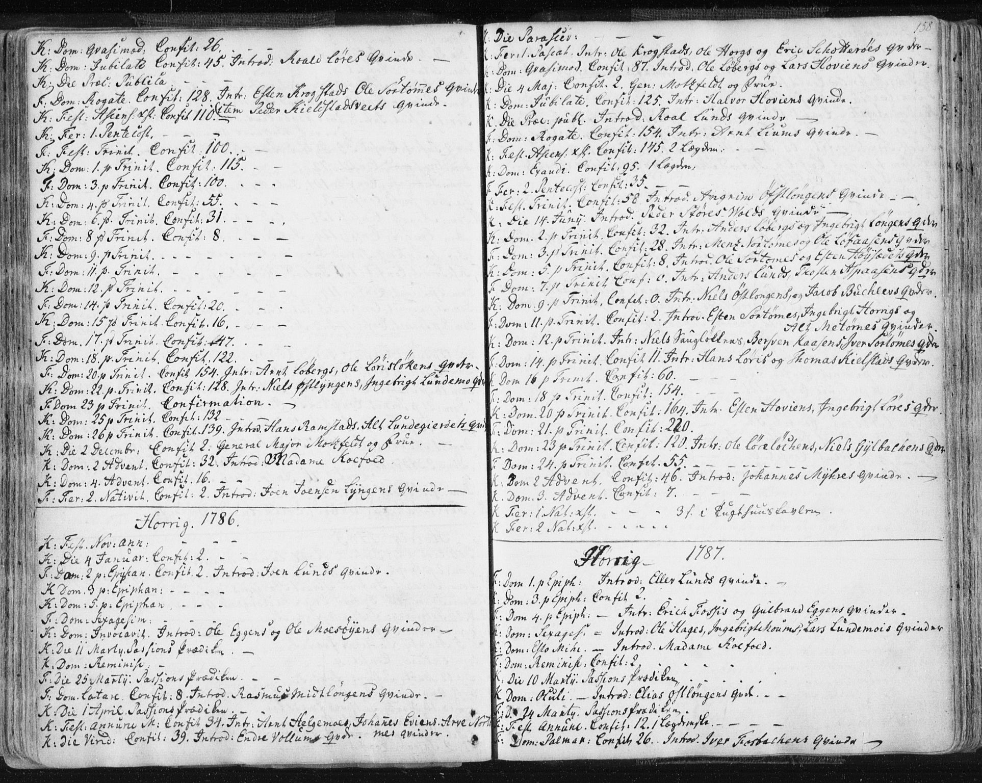Ministerialprotokoller, klokkerbøker og fødselsregistre - Sør-Trøndelag, SAT/A-1456/687/L0991: Parish register (official) no. 687A02, 1747-1790, p. 158