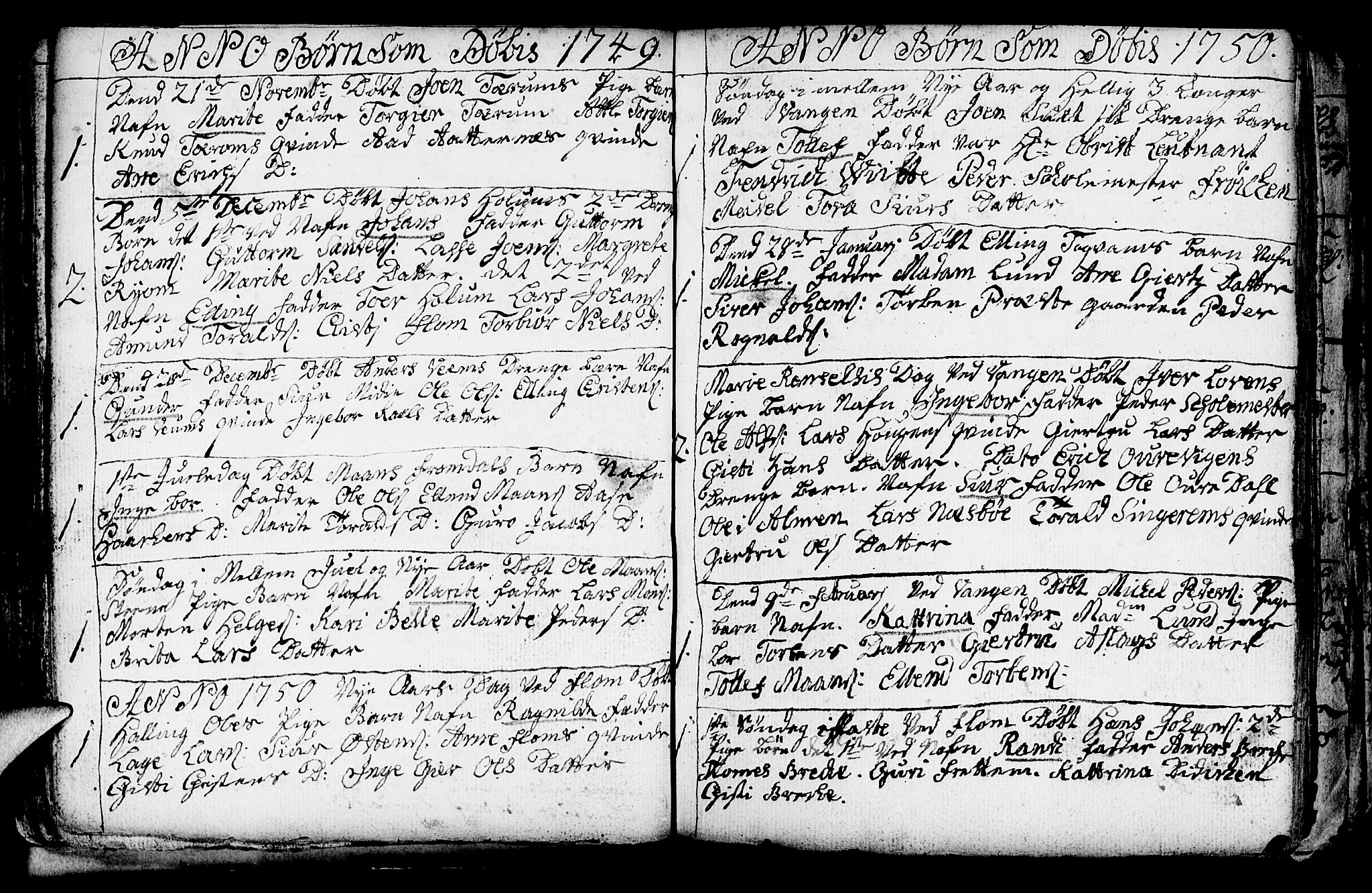 Aurland sokneprestembete, AV/SAB-A-99937/H/Ha/Haa/L0003: Parish register (official) no. A 3, 1735-1761, p. 56