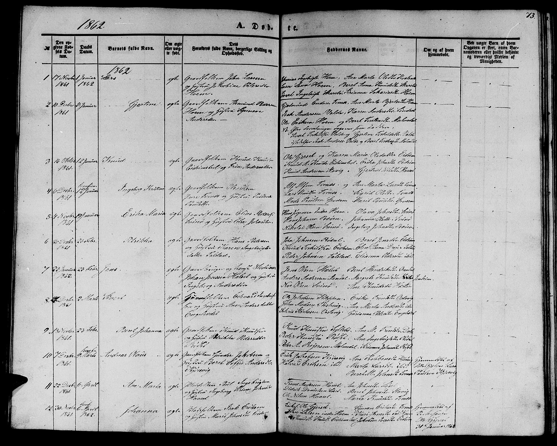Ministerialprotokoller, klokkerbøker og fødselsregistre - Møre og Romsdal, SAT/A-1454/565/L0753: Parish register (copy) no. 565C02, 1845-1870, p. 73