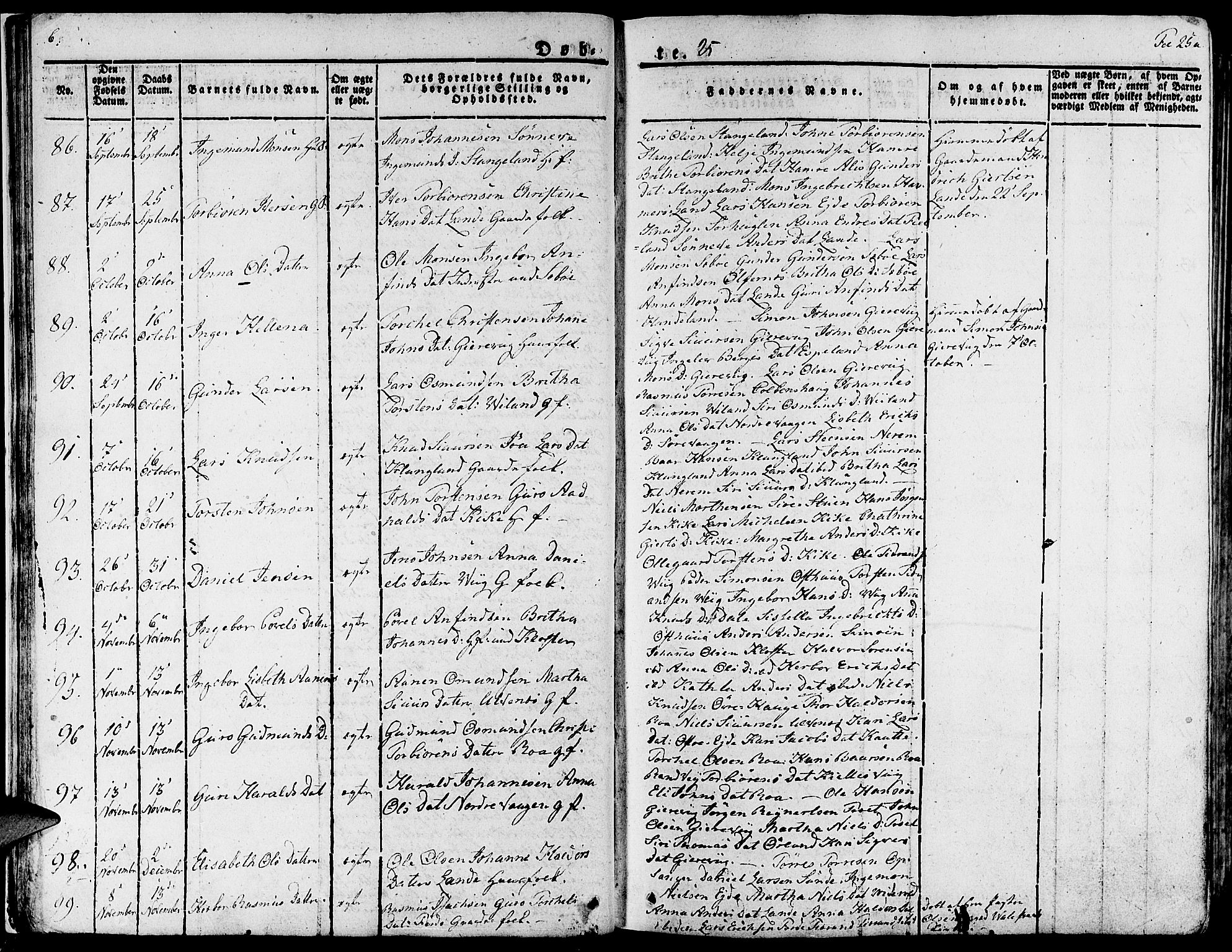 Fjelberg sokneprestembete, AV/SAB-A-75201/H/Haa: Parish register (official) no. A 5, 1822-1834, p. 25