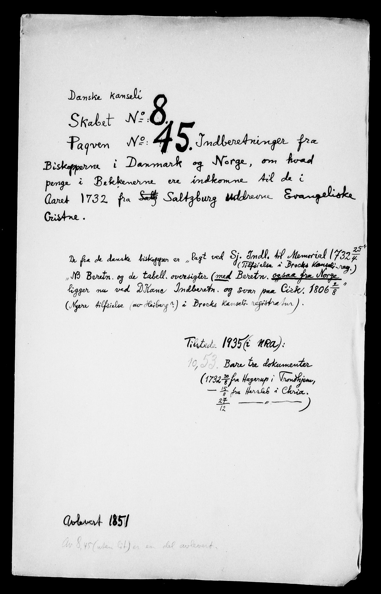 Danske Kanselli, Skapsaker, AV/RA-EA-4061/F/L0001: Skap 8, pakke 19-45, 1617-1737, p. 403