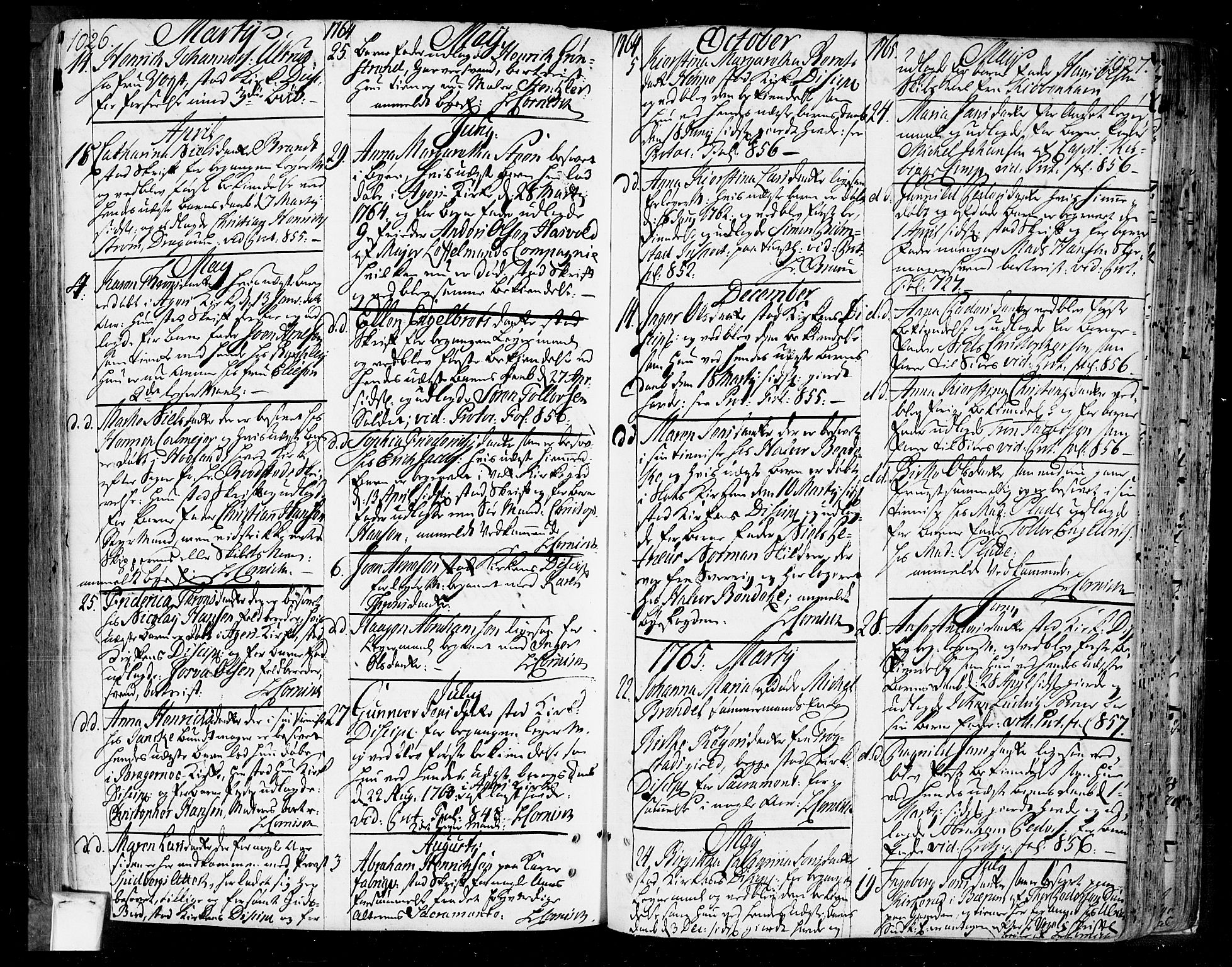 Oslo domkirke Kirkebøker, SAO/A-10752/F/Fa/L0004: Parish register (official) no. 4, 1743-1786, p. 1026-1027