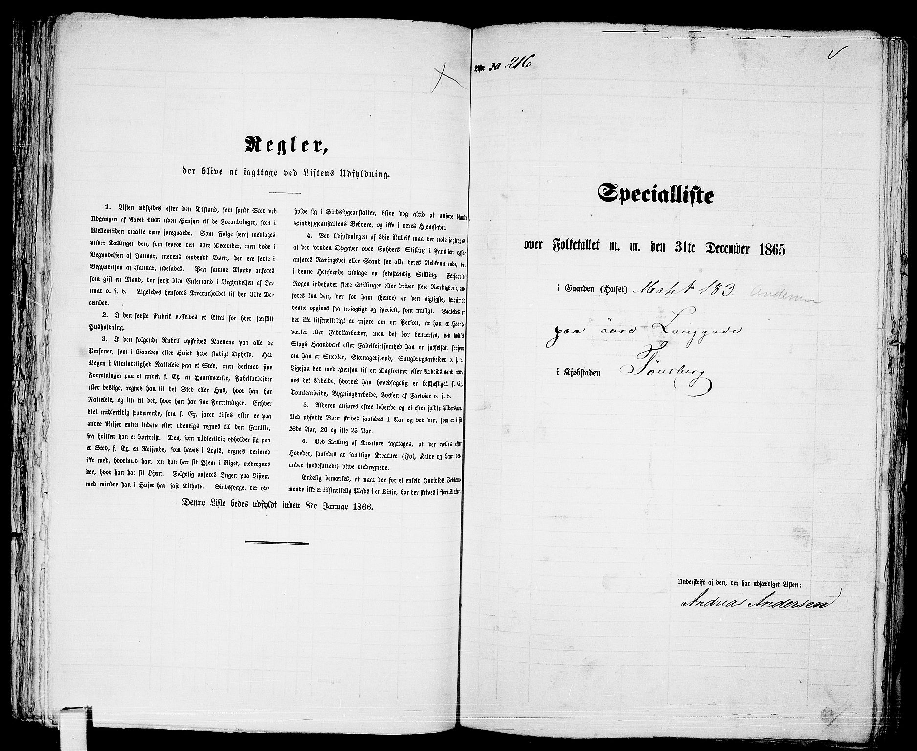 RA, 1865 census for Tønsberg, 1865, p. 467