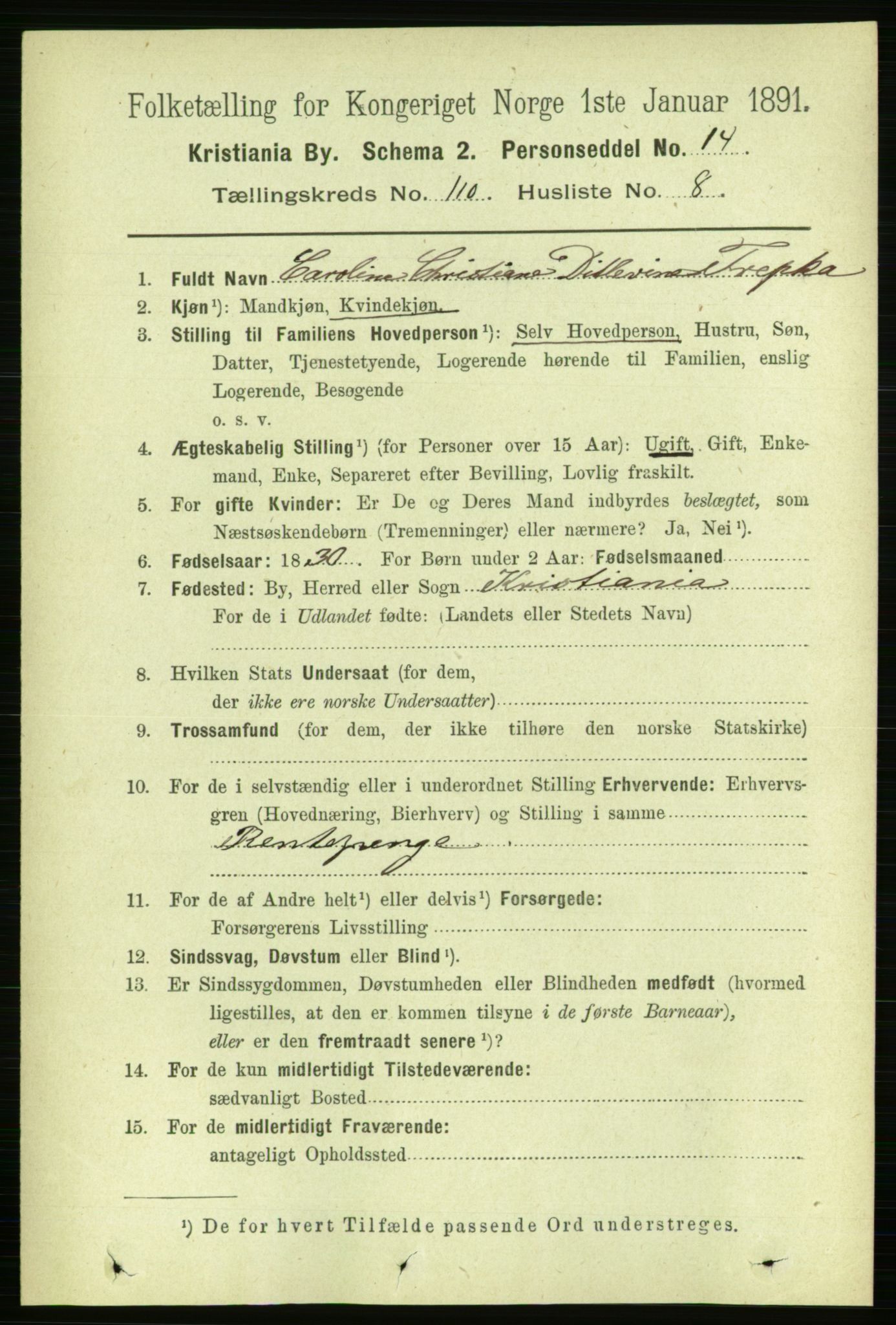 RA, 1891 census for 0301 Kristiania, 1891, p. 57371