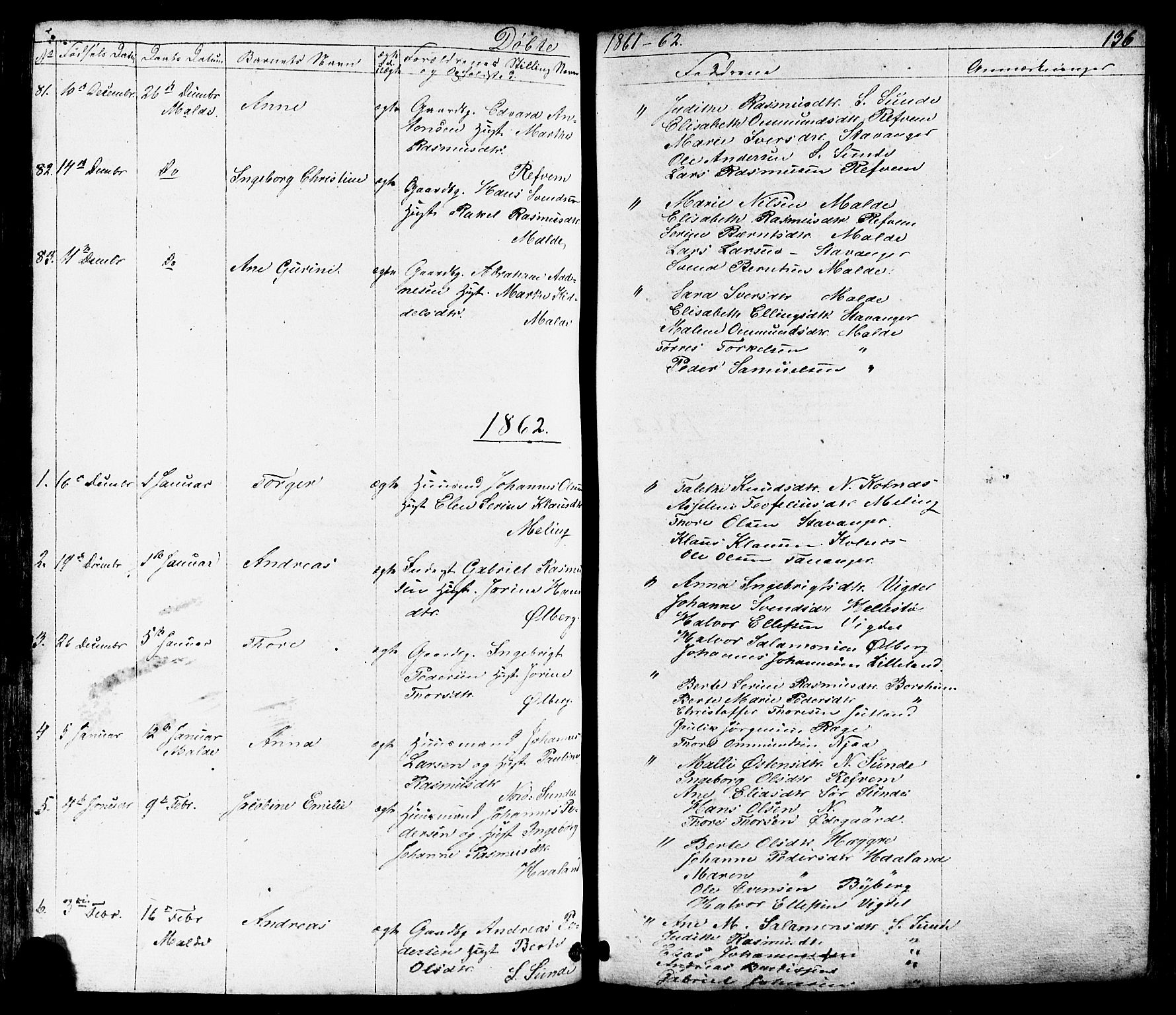 Håland sokneprestkontor, AV/SAST-A-101802/001/30BB/L0002: Parish register (copy) no. B 2, 1845-1872, p. 136