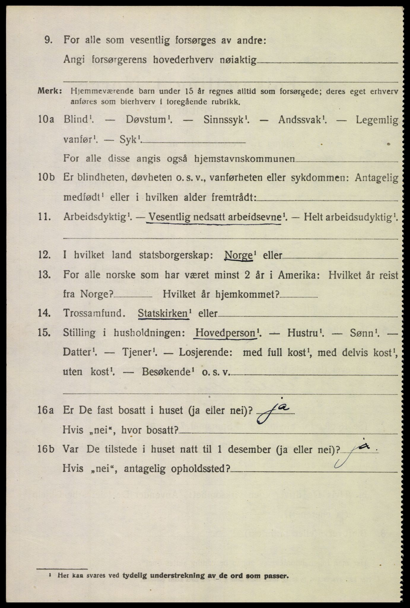 SAK, 1920 census for Sør-Audnedal, 1920, p. 7026