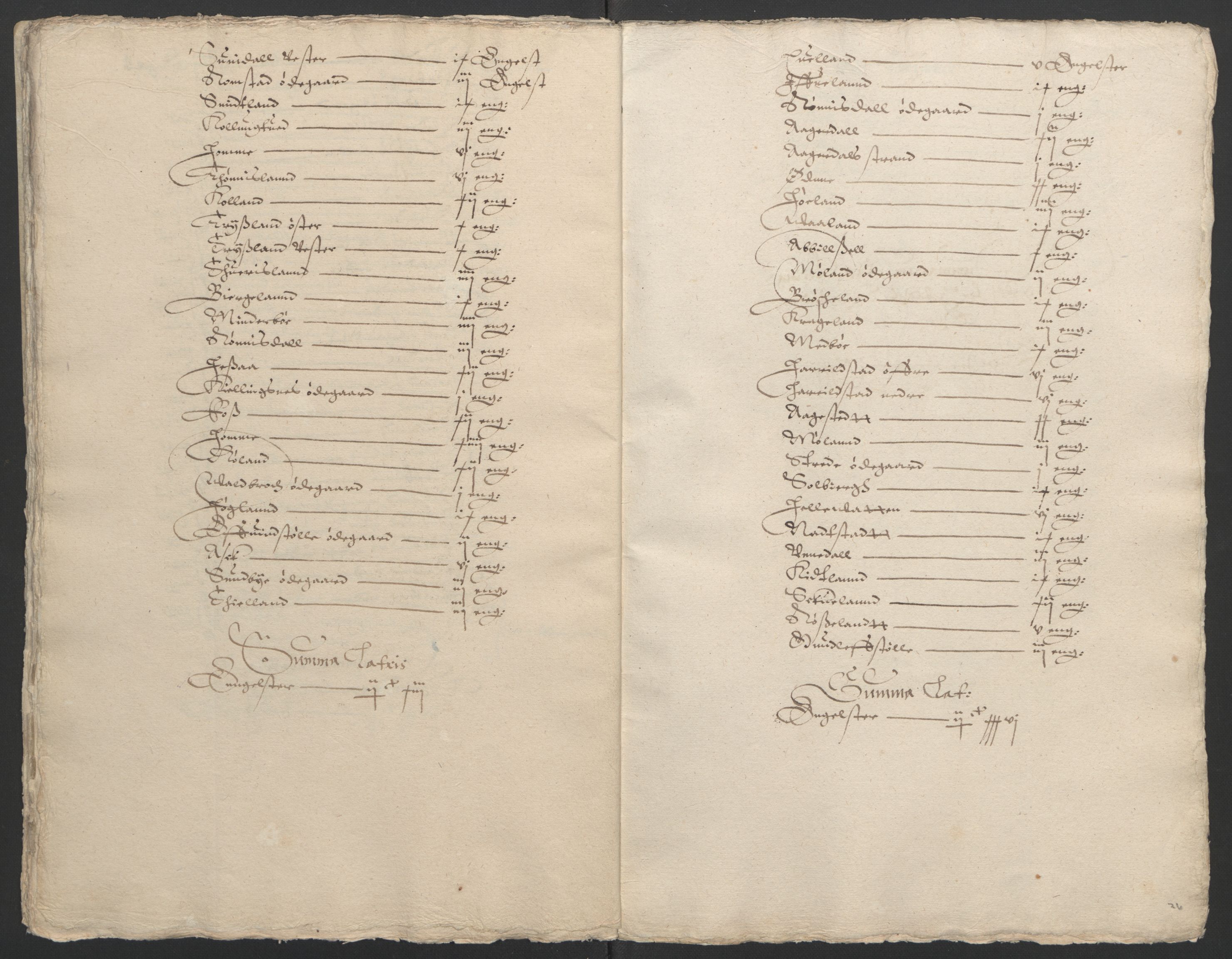 Stattholderembetet 1572-1771, AV/RA-EA-2870/Ek/L0002/0002: Jordebøker til utlikning av garnisonsskatt 1624-1626: / Jordebøker for Agdesiden len, 1624-1625, p. 85