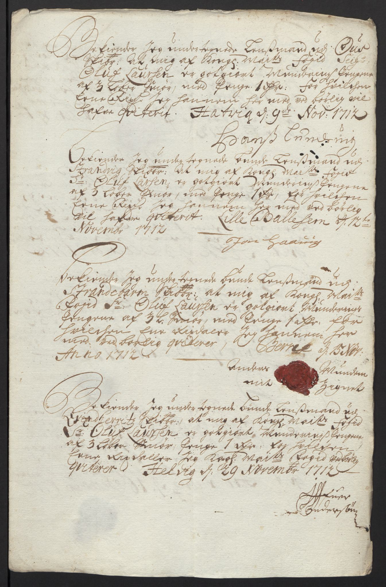 Rentekammeret inntil 1814, Reviderte regnskaper, Fogderegnskap, AV/RA-EA-4092/R48/L2988: Fogderegnskap Sunnhordland og Hardanger, 1712, p. 338